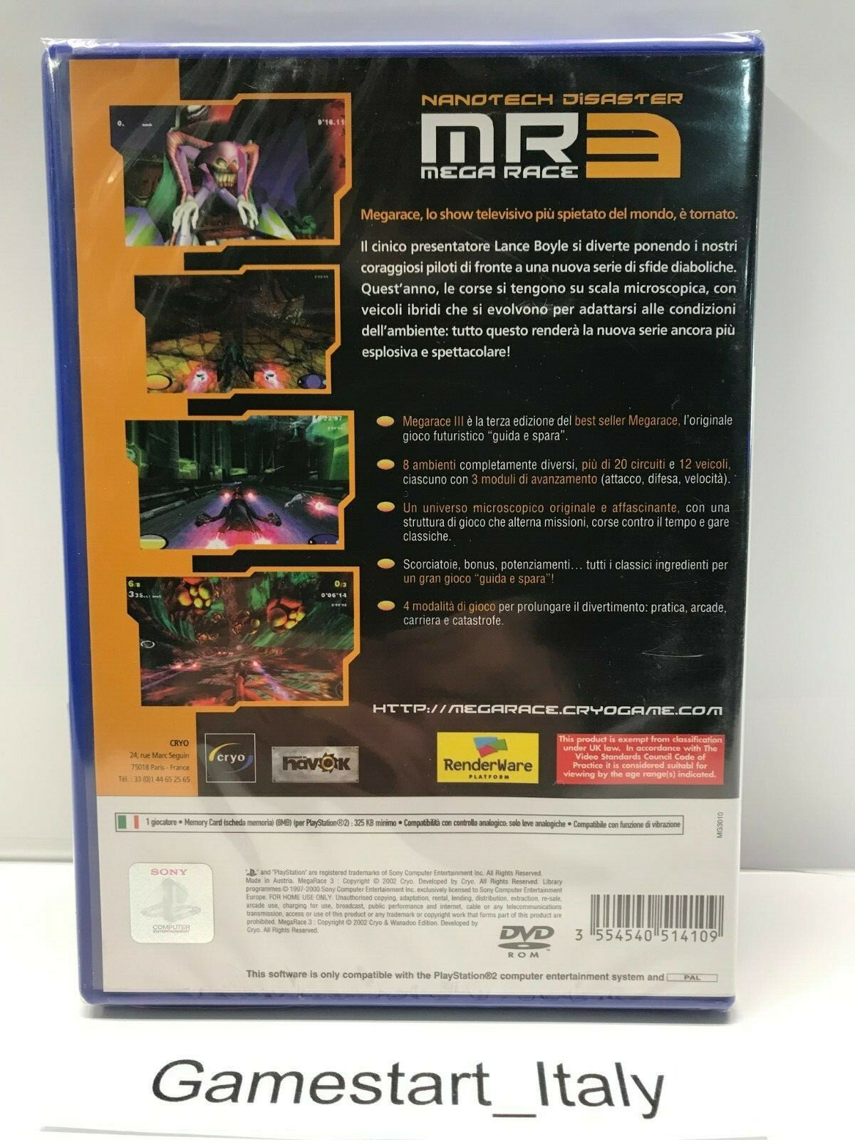 MEGARACE 3 NANOTECH DISASTER – SONY PS2 – VIDEO GAME NEW SEALED PAL – NEW