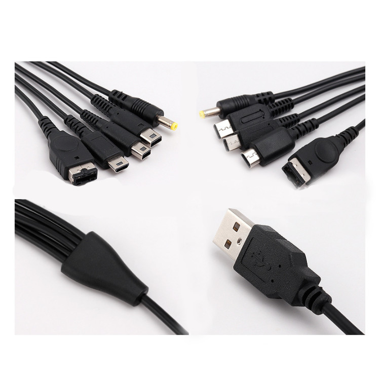 5 in 1 USB Charger Charging Cable Cords for Nintendo NDSL NDS NDSI XL 3DS