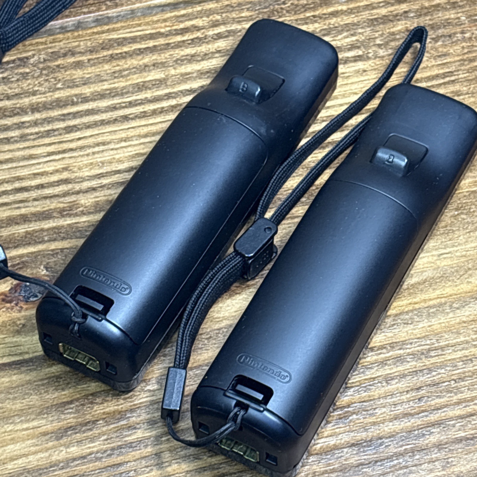 (2) OEM Nintendo Wii Motion Plus Remote Controller Black RVL-036 Tested