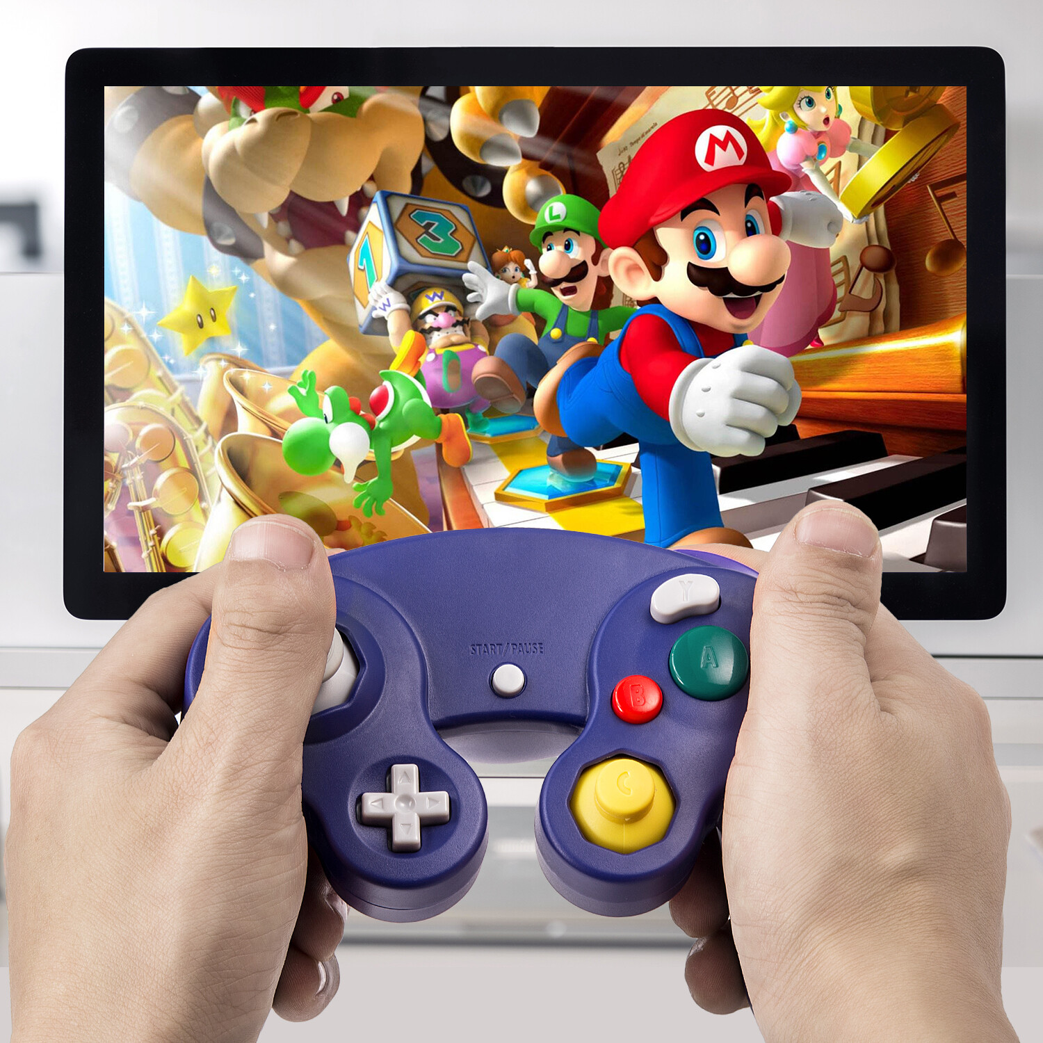 Wireless Game Controller W/ Adapter /Wired For Gamecube Retro Classic GC NGC