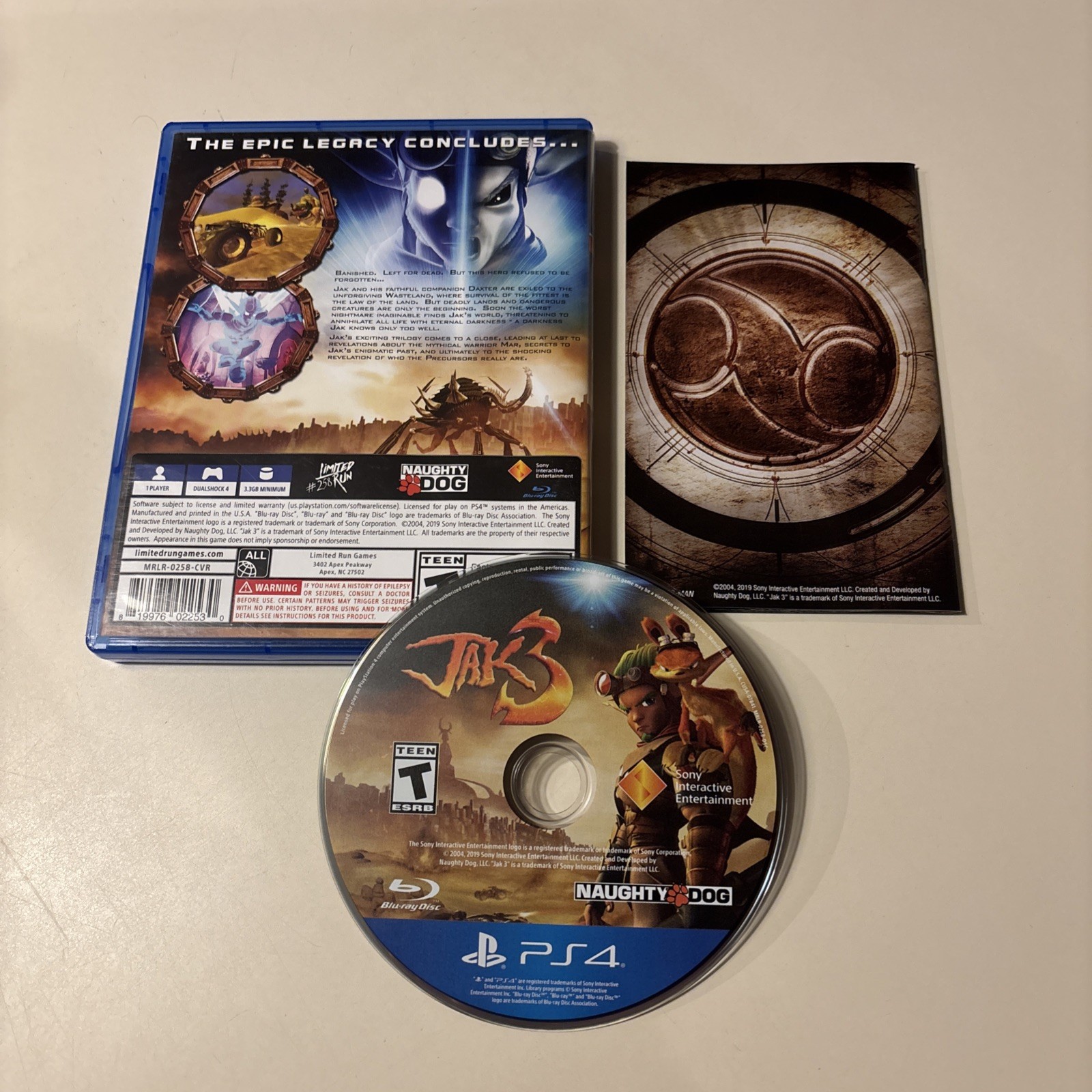 PS4 LIMITED RUN JAK AND DAXTER THE PRECURSOR LEGACY, JAK II, & JAK 3 GAME LOT