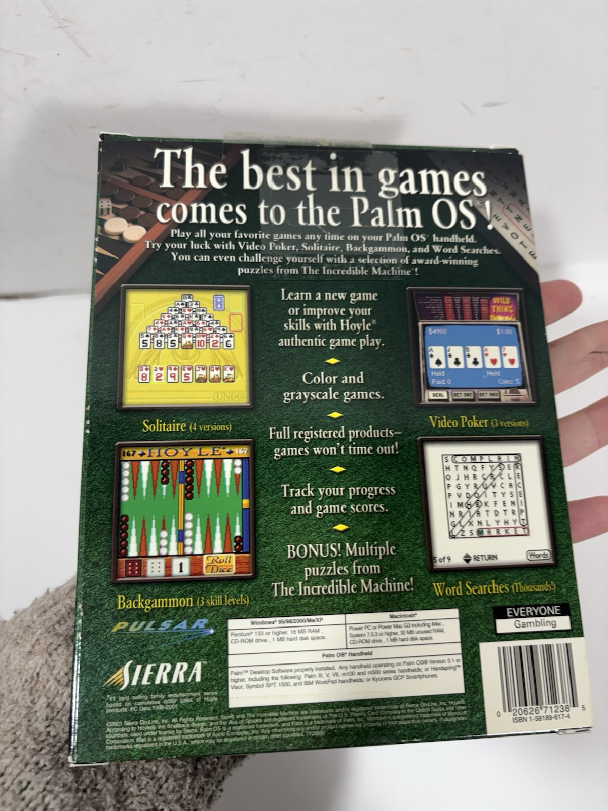 Lot Of 2 Games – Hoyle Games Collection Sierra – Palm OS + Texas Hold Em MDM