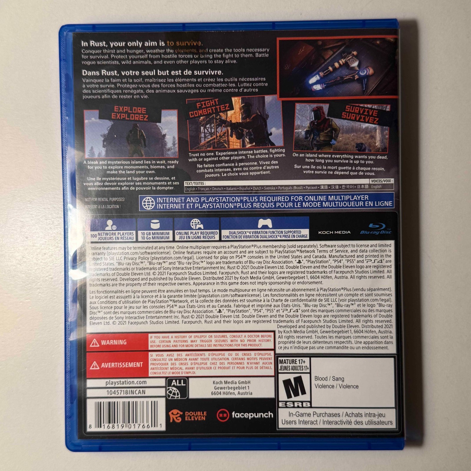 Rust – Console Edition | PS4 | Lot #3 | PRISTINE | Bundle 3+ Games & Save