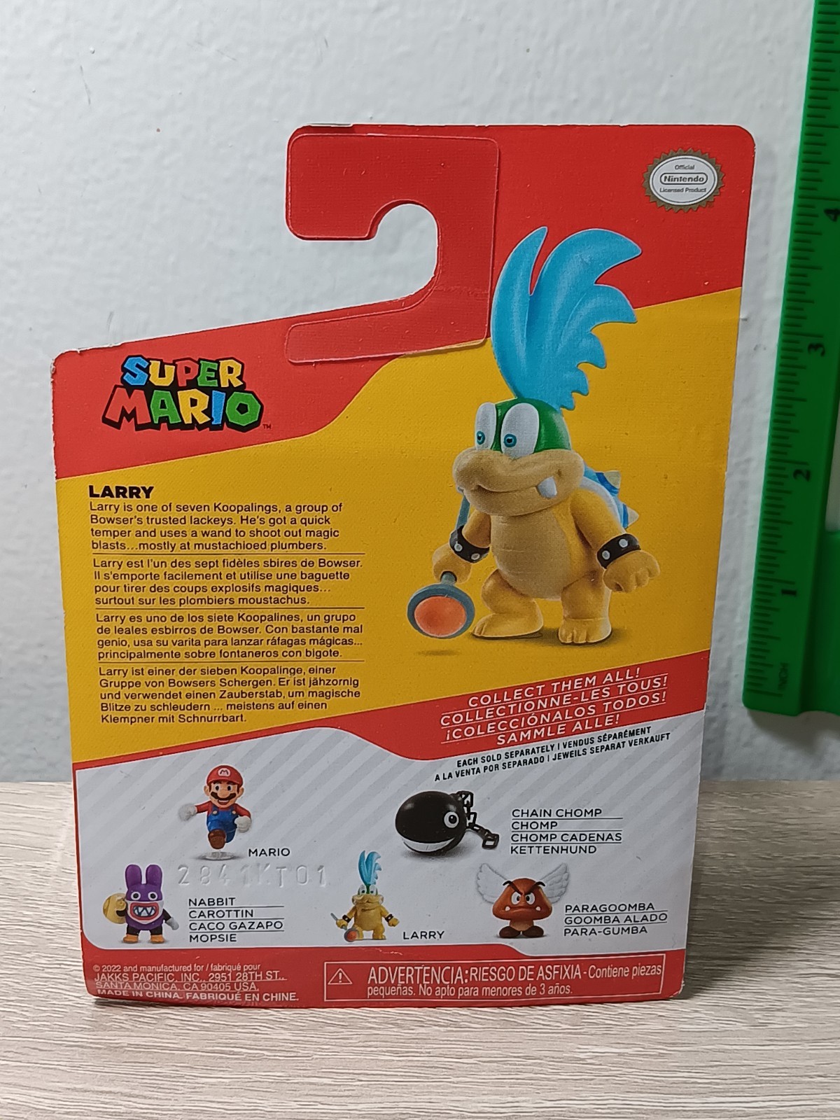 *FREE SHIP* 2.5″ LARRY KOOPA + WAND Super Mario World of Nintendo JAKKS PACIFIC