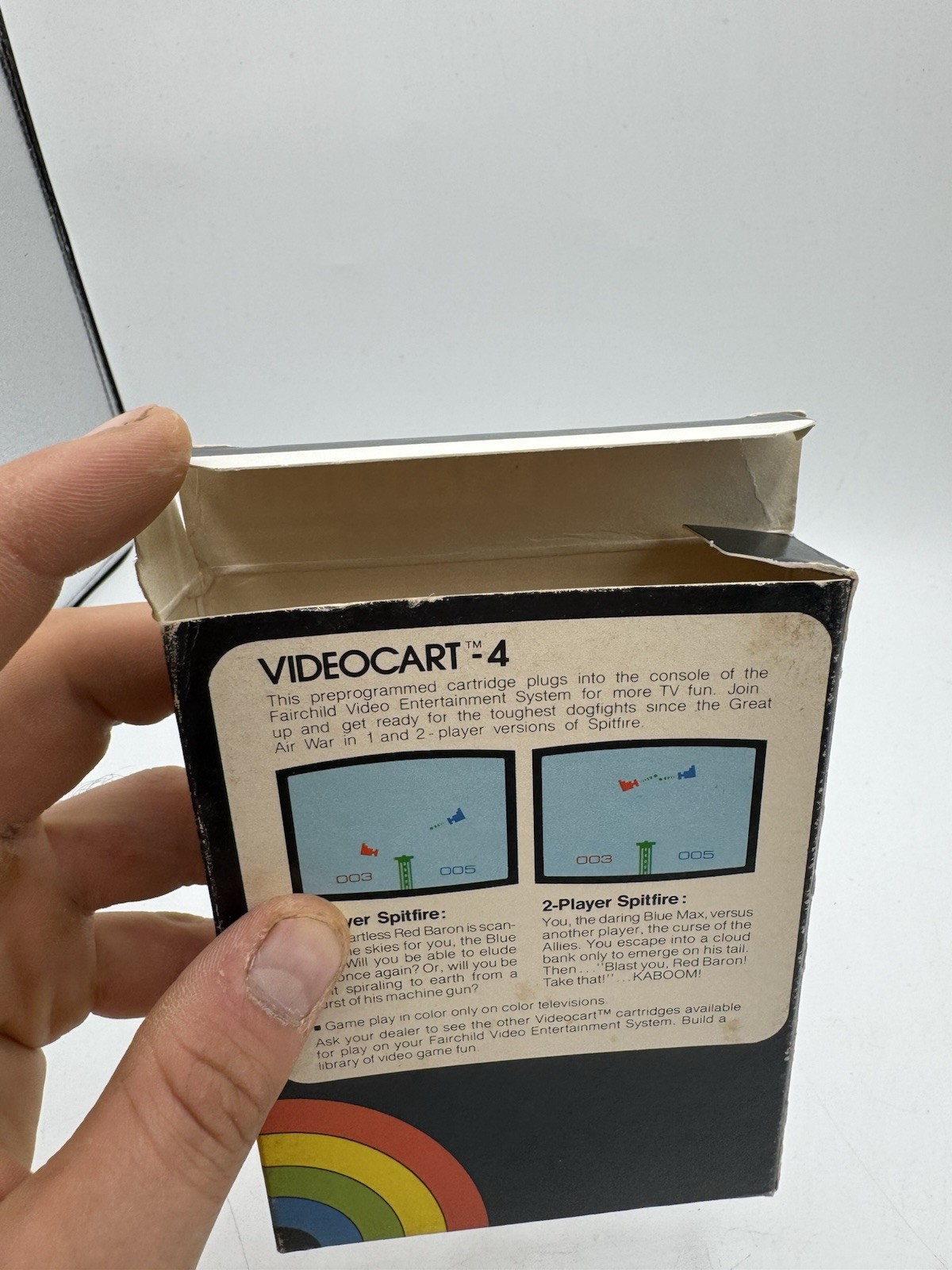 Fairchild Channel F Videocart #4 – Spitfire – CIB Tested Working