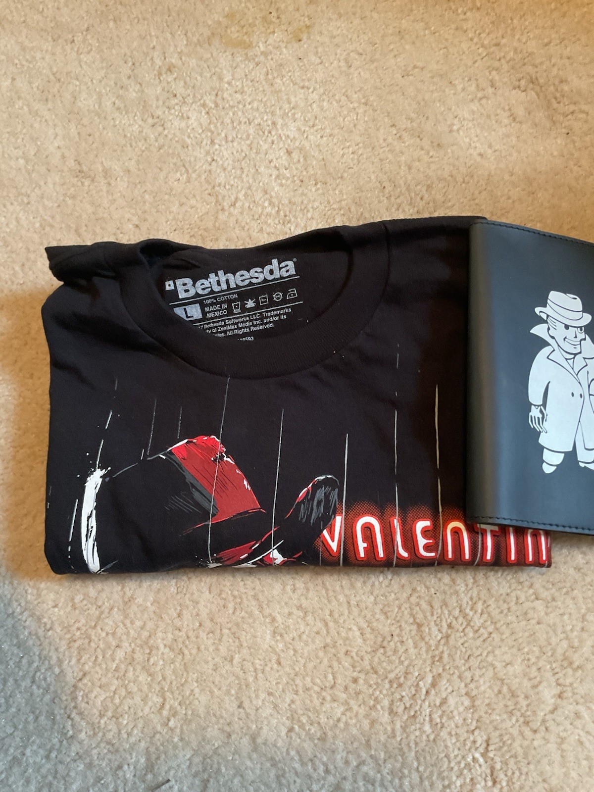 Fallout Nick Valentine Detective Agency L Shirt Pin Sign Limited Edition