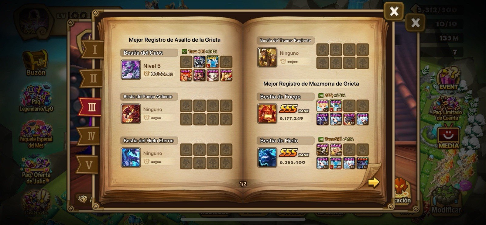 Summoners War ▪️5LD VIP SUPER SPEED ASIA SERVER ▪️Ongyouki Celia Zenisek Thebae