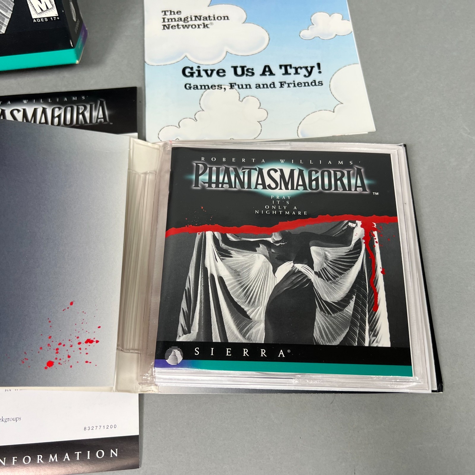 Phantasmagoria PC Computer Game CD WIN 95 Big Box 7 Discs Sierra 1995 COMPLETE