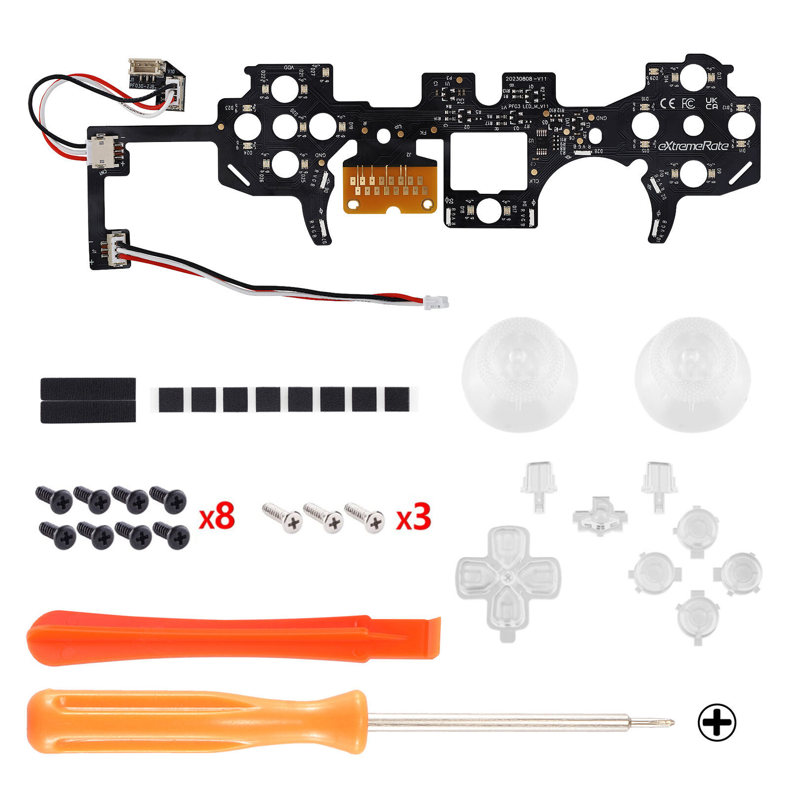 7 Colors 9 Modes Luminated Buttons LED Kit For PS5 Controller BDM-030 / 040