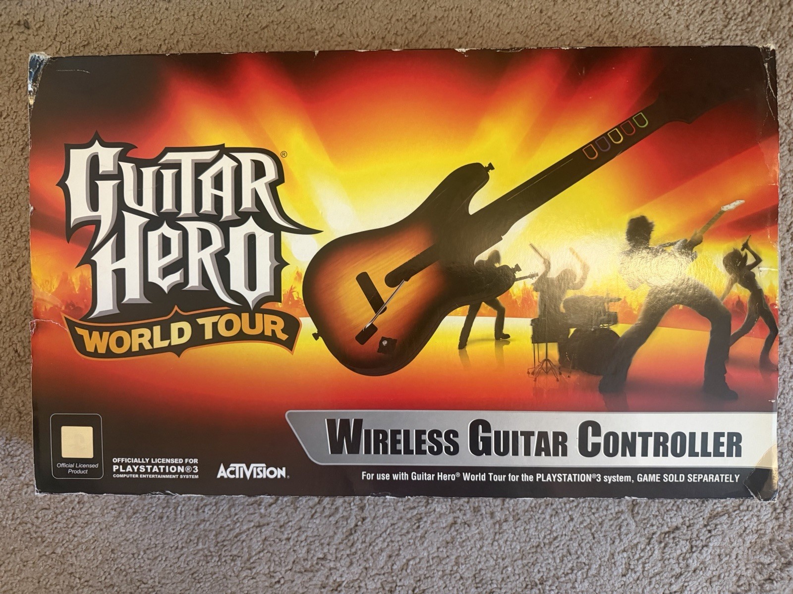 New NIB Guitar Hero World Tour PS3 Wireless Guitar Controller Dongle NO Game