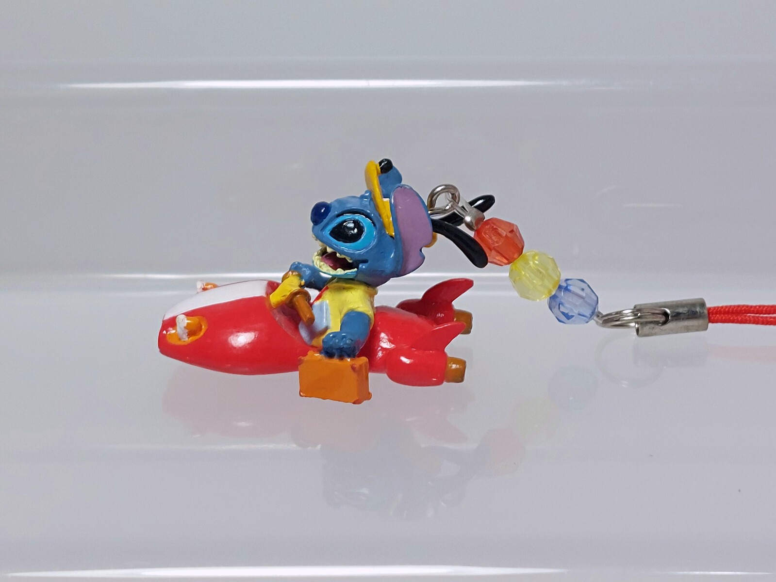 Lilo & Stitch Hovercraft Figure Strap Disney Toy Japan T03 0.8in