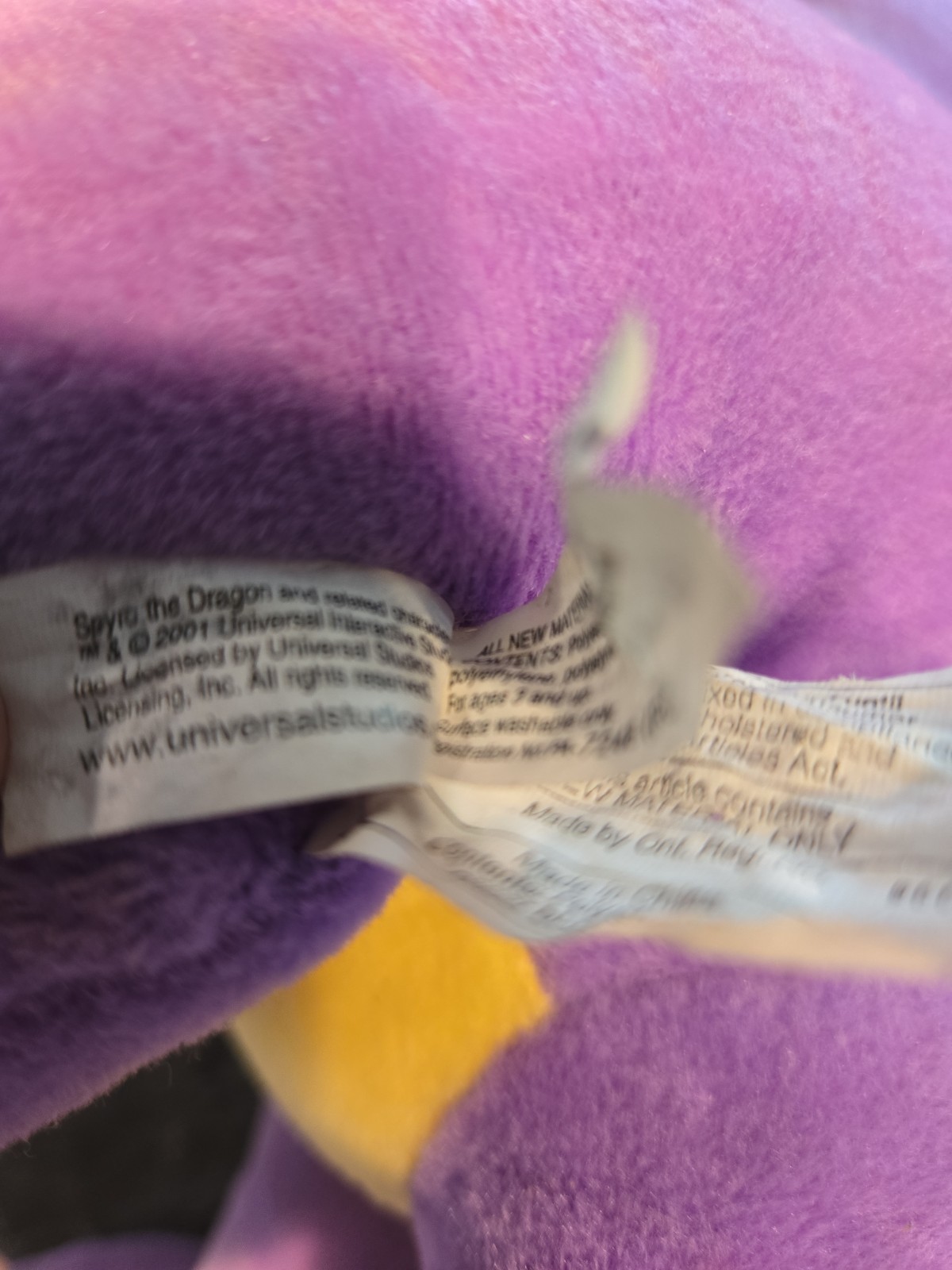 Vintage 2001 Plush Stuffed Spyro The Dragon Plush 23″ Tall