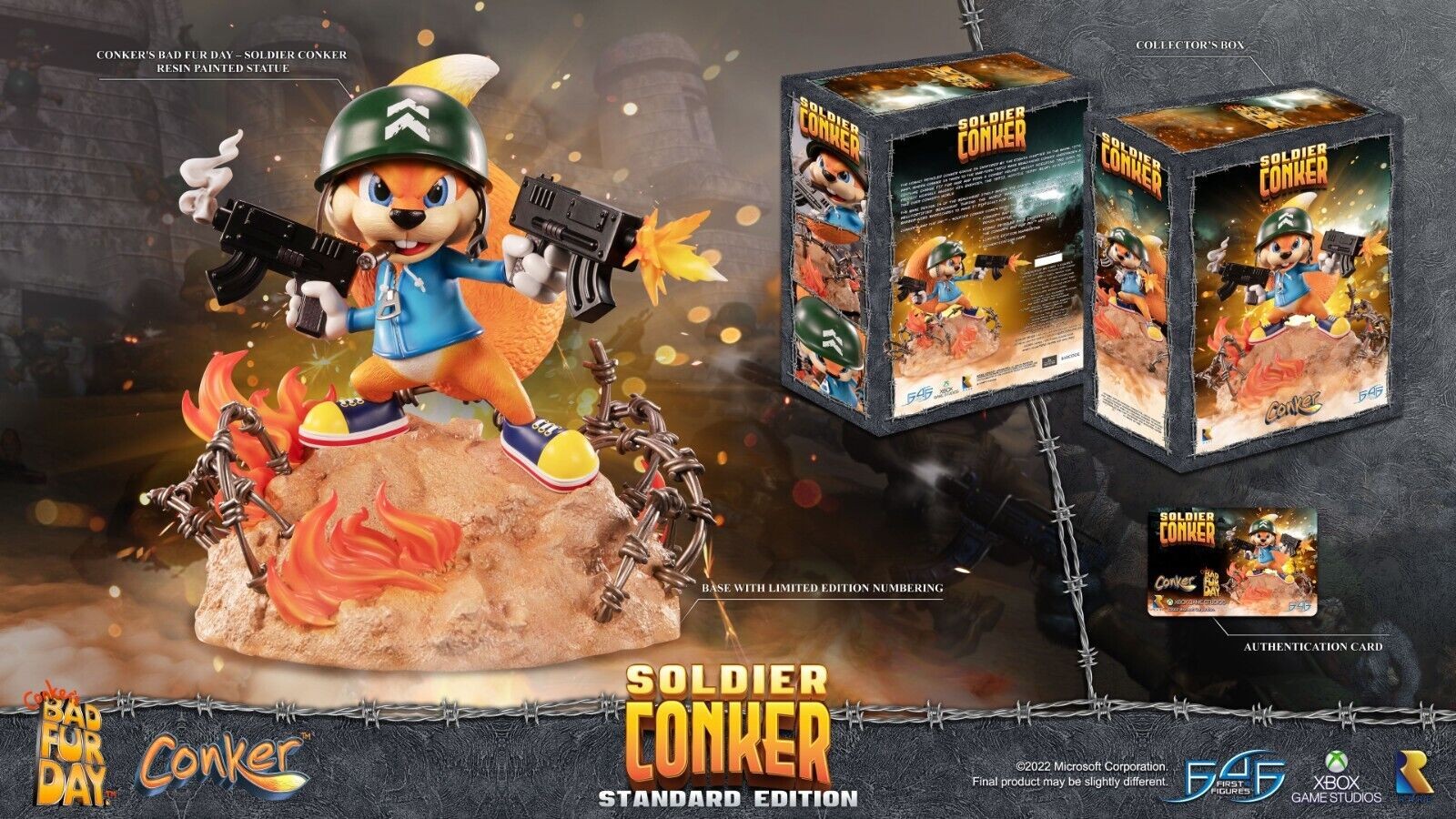 First4Figures Conker Soldier Standard Ed. Statue Mint in Box