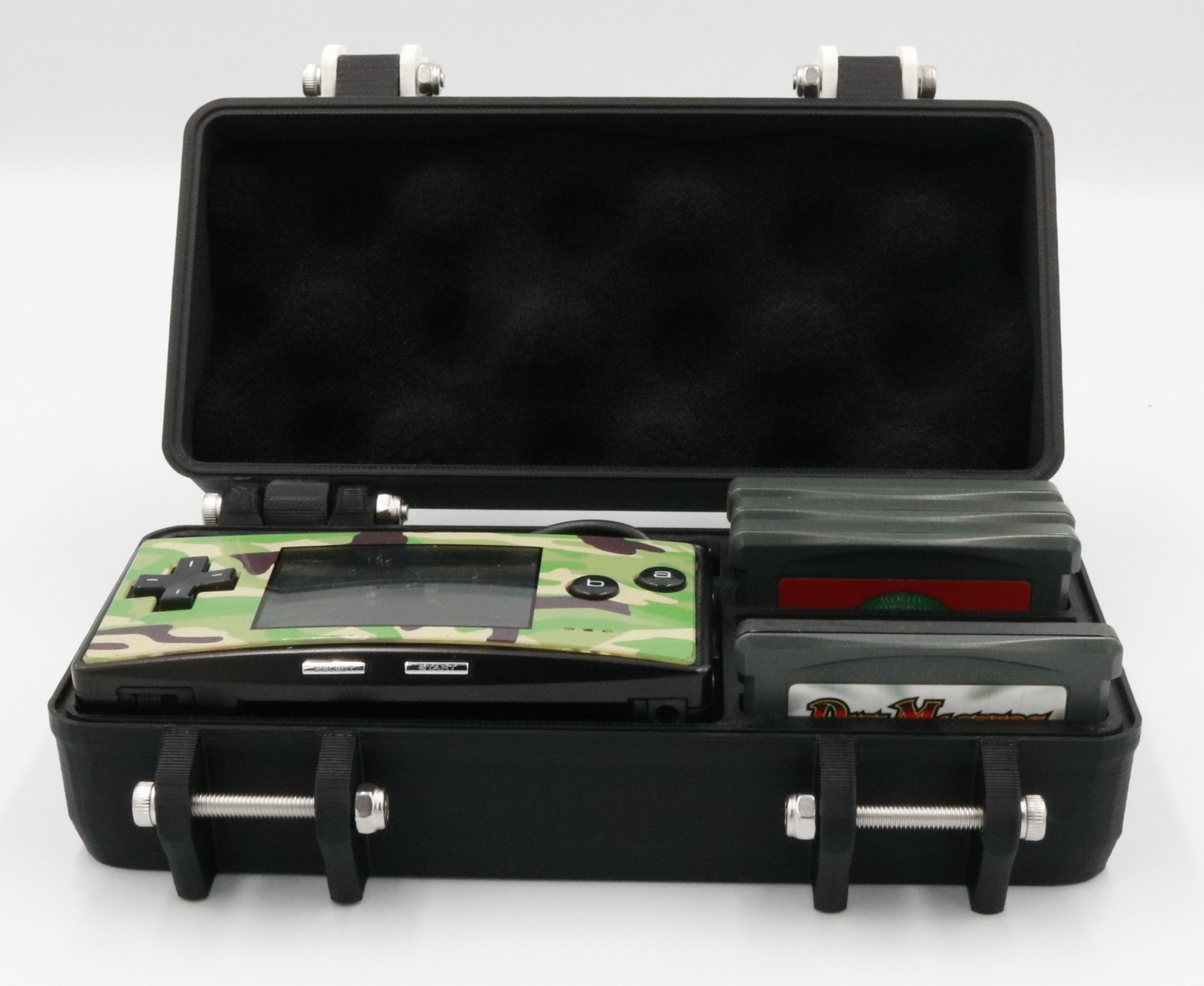 Game Boy Micro Rugged Protective Carrying Case – Holds 9 Games and USB Cable