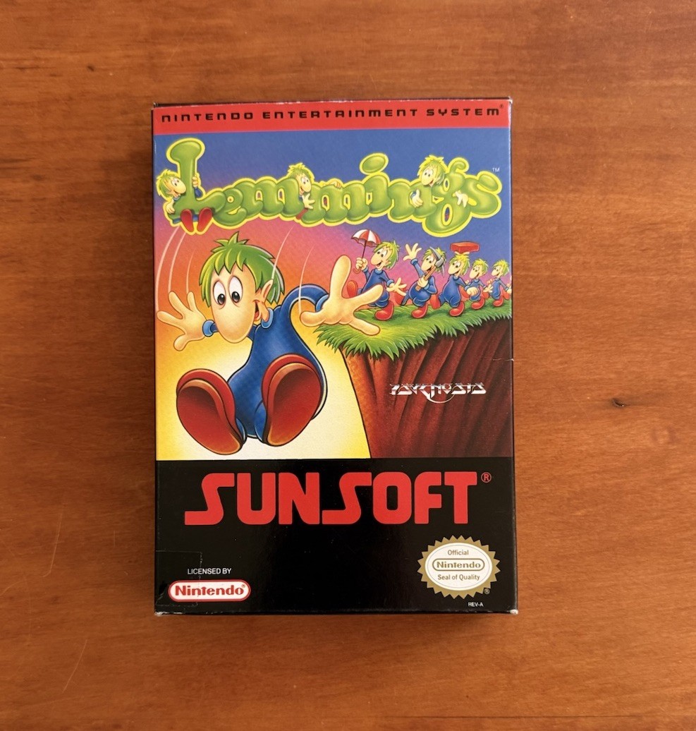 Lemmings (Nintendo NES) Excellent CIB Complete w/ Inserts & Tested Ships Fast