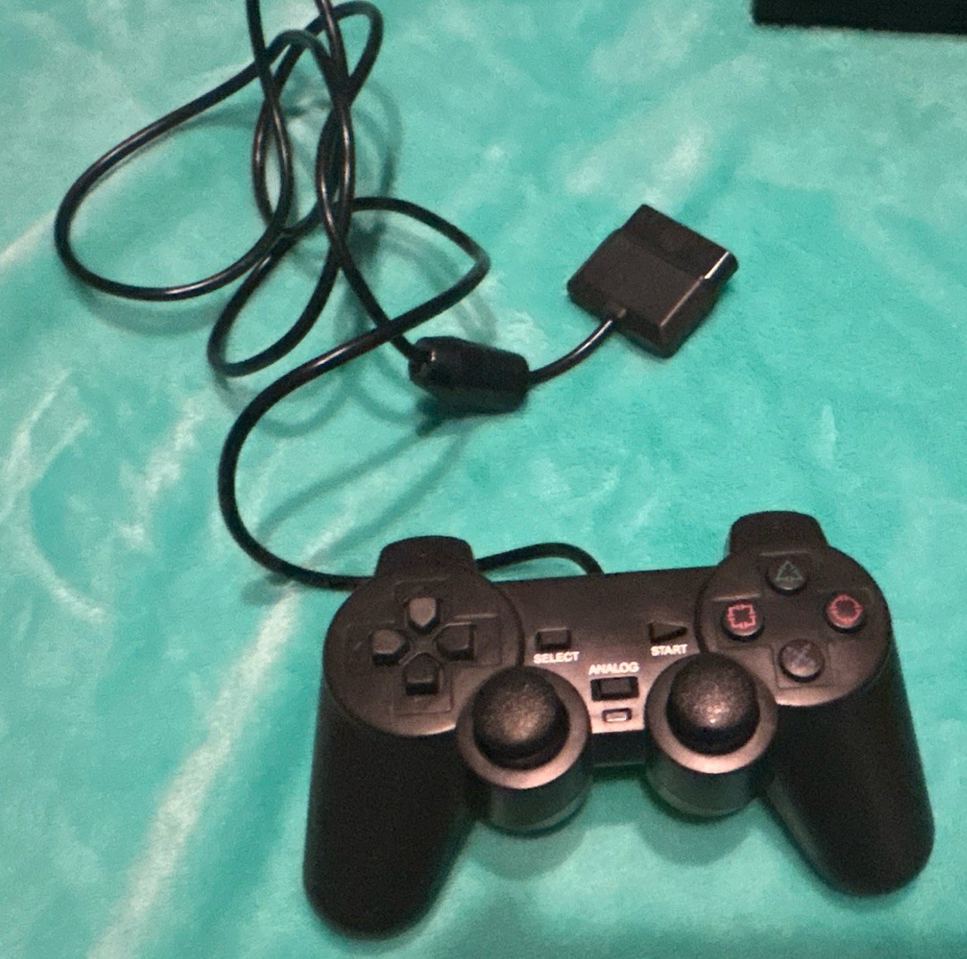 PlayStation 2 Slim Black Console Bundle w/ Controller Cables
