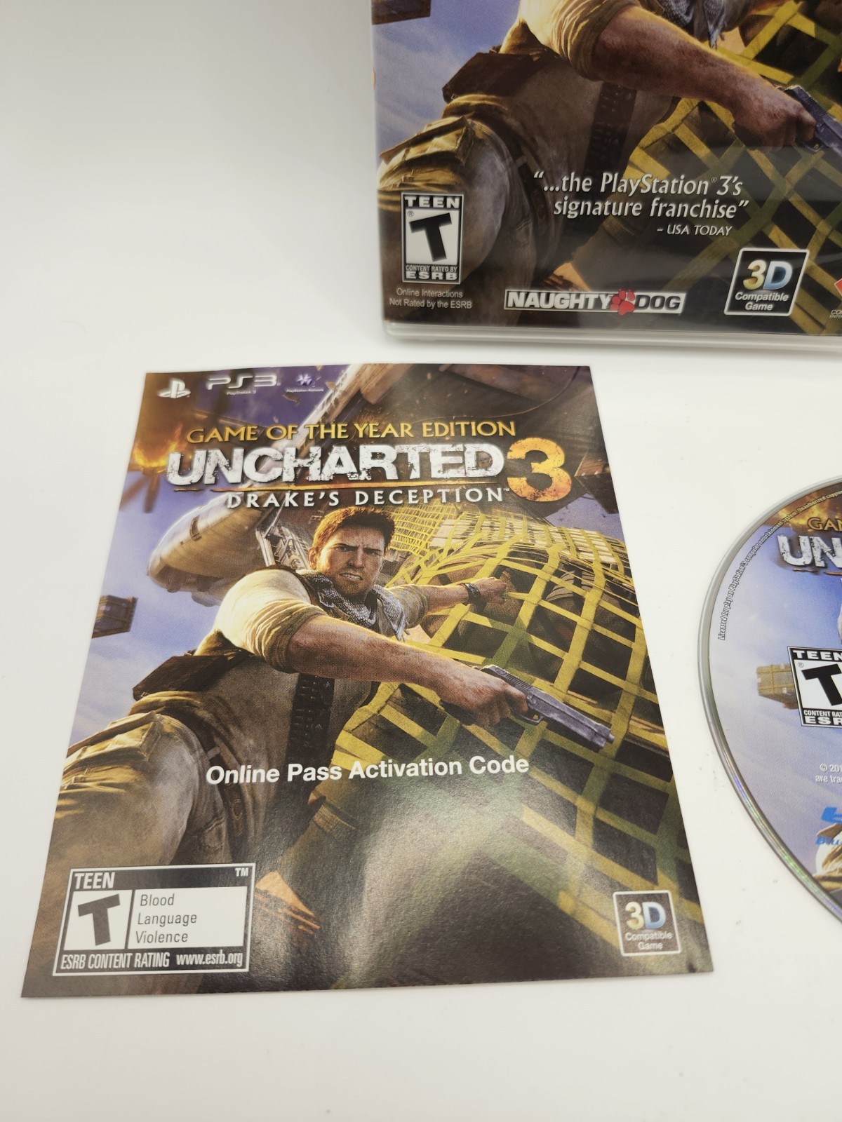 Uncharted 3 Drakes DeceptionGame of the Year Edition Sony PlayStation 3 2012 CIB
