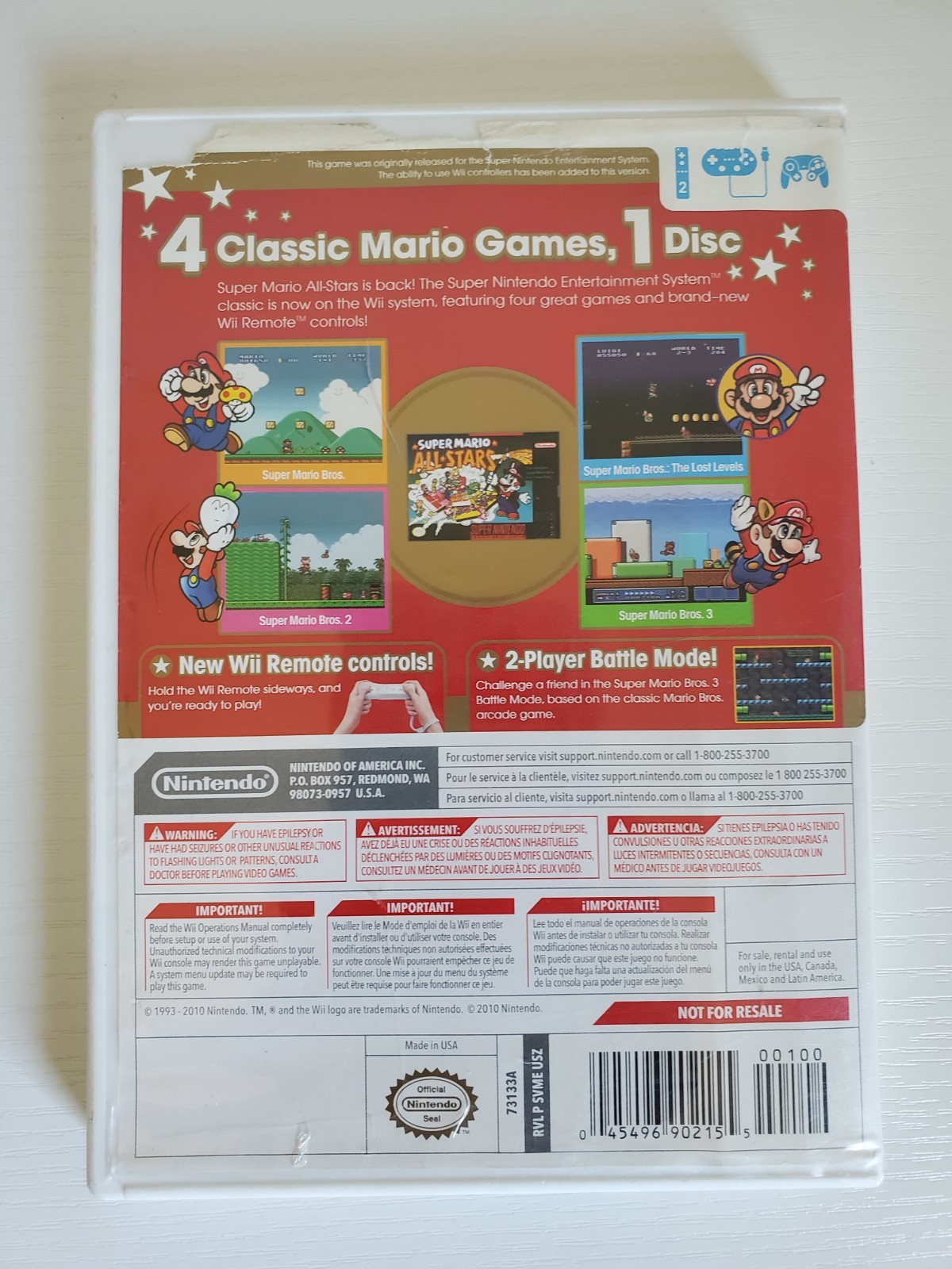 Nintendo Wii Super Mario All Stars 25th Anniversary Ed