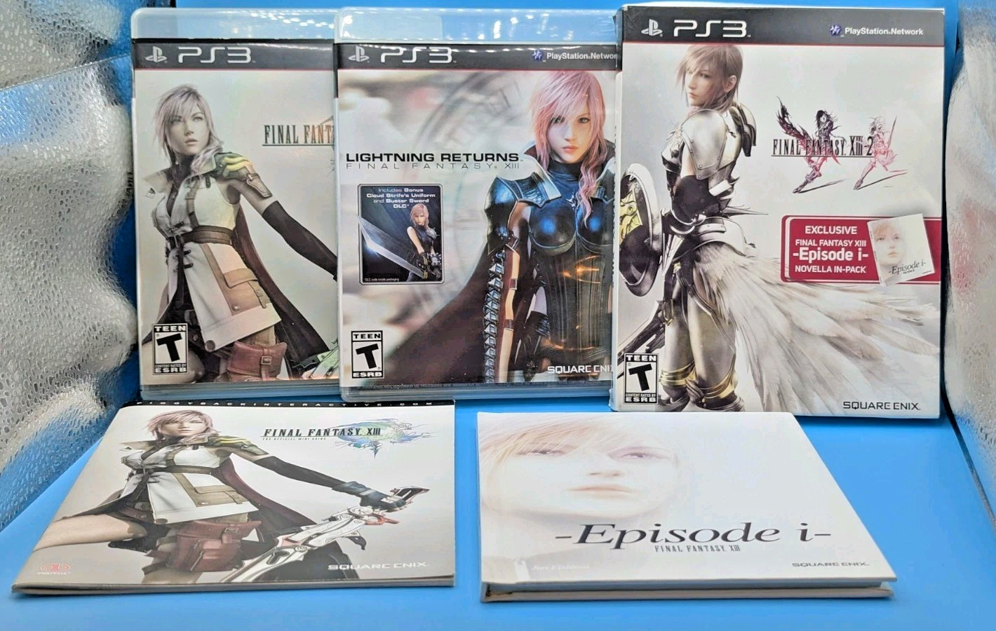 Final Fantasy XIII +Guide XIII-2 Novella Edition XIII-3 Returns PS3 Complete Set
