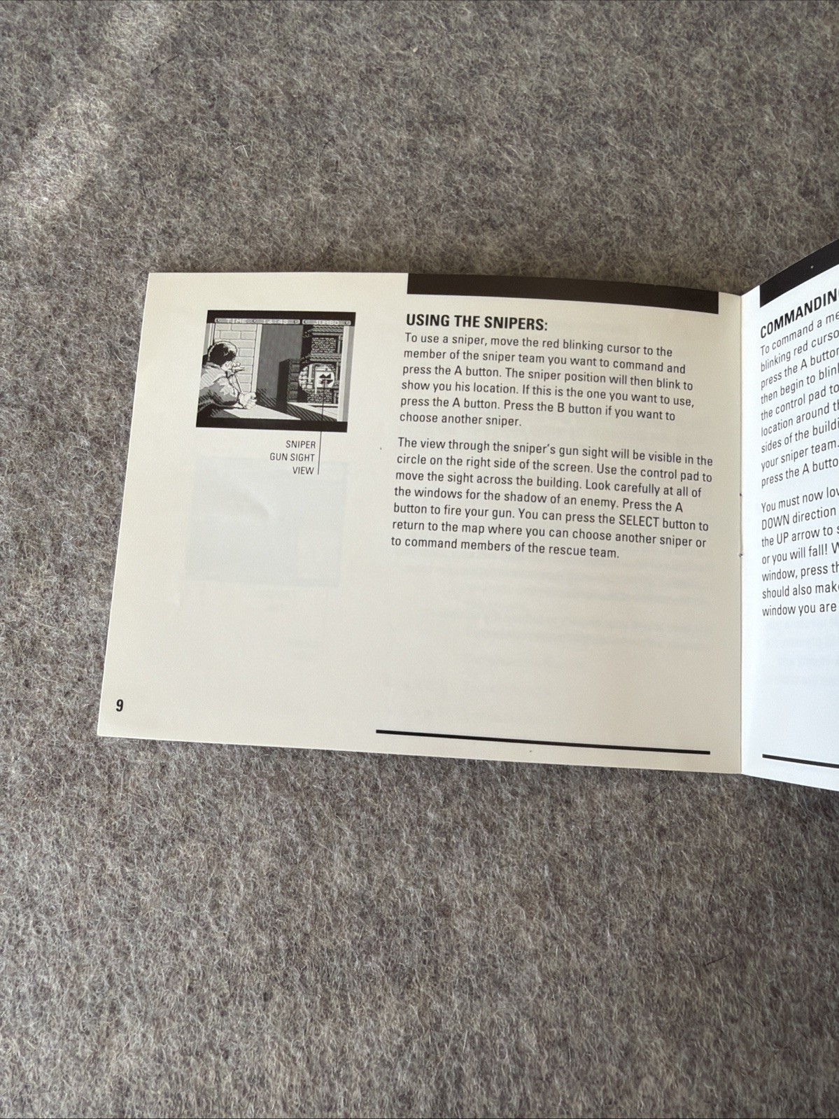 Rescue the Embassy Mission (NES, 1990) – Instruction Manual / Booklet Only