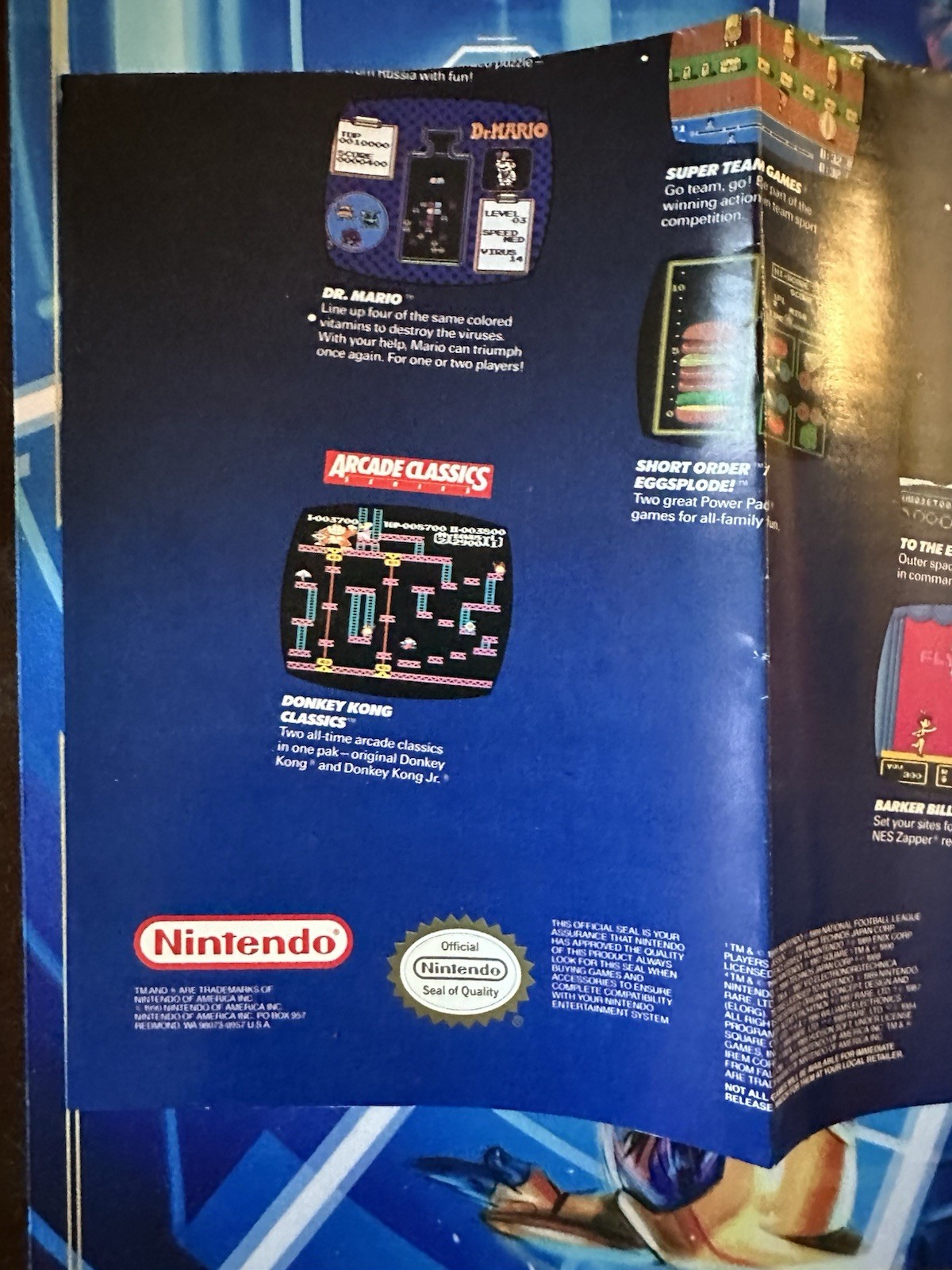 NINTENDO “Now You’re Playing POWER” Game 1990 Promo Fold-Out Insert