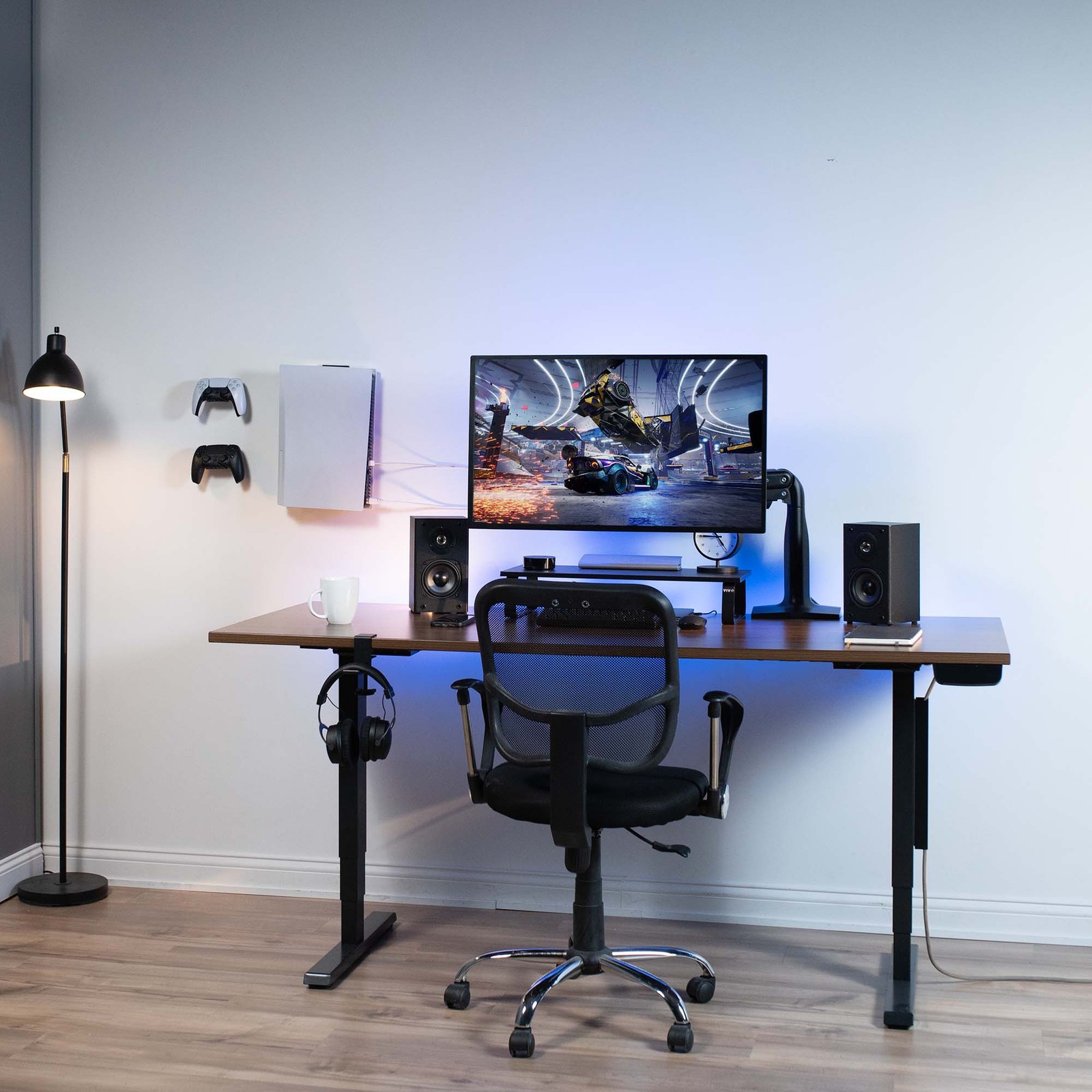 VIVO Wall and Under Desk Mount Designed for PS5 Console with 2 Controller Mounts