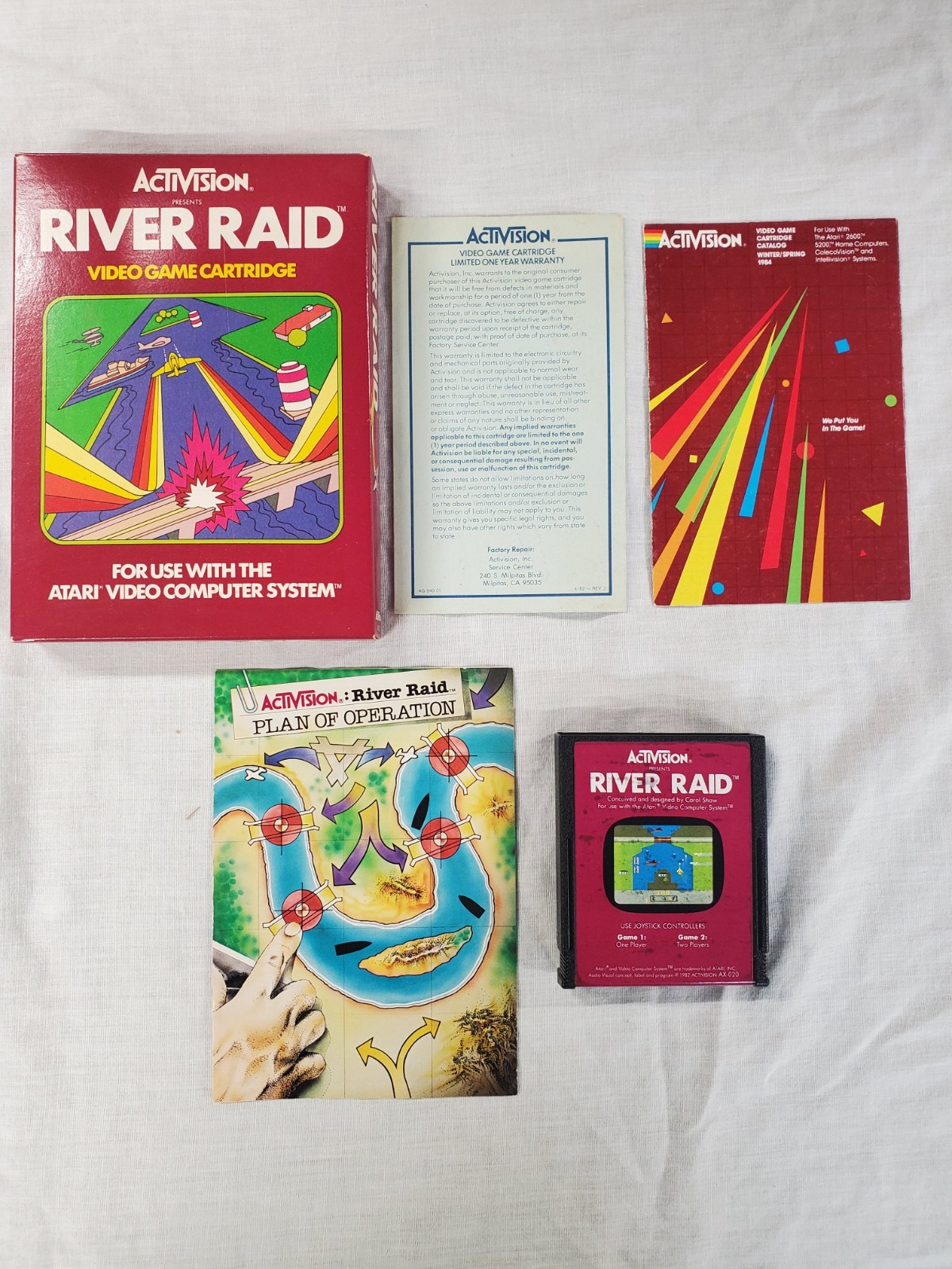 River Raid (Atari 2600) Complete In Box CIB Tested (C043)