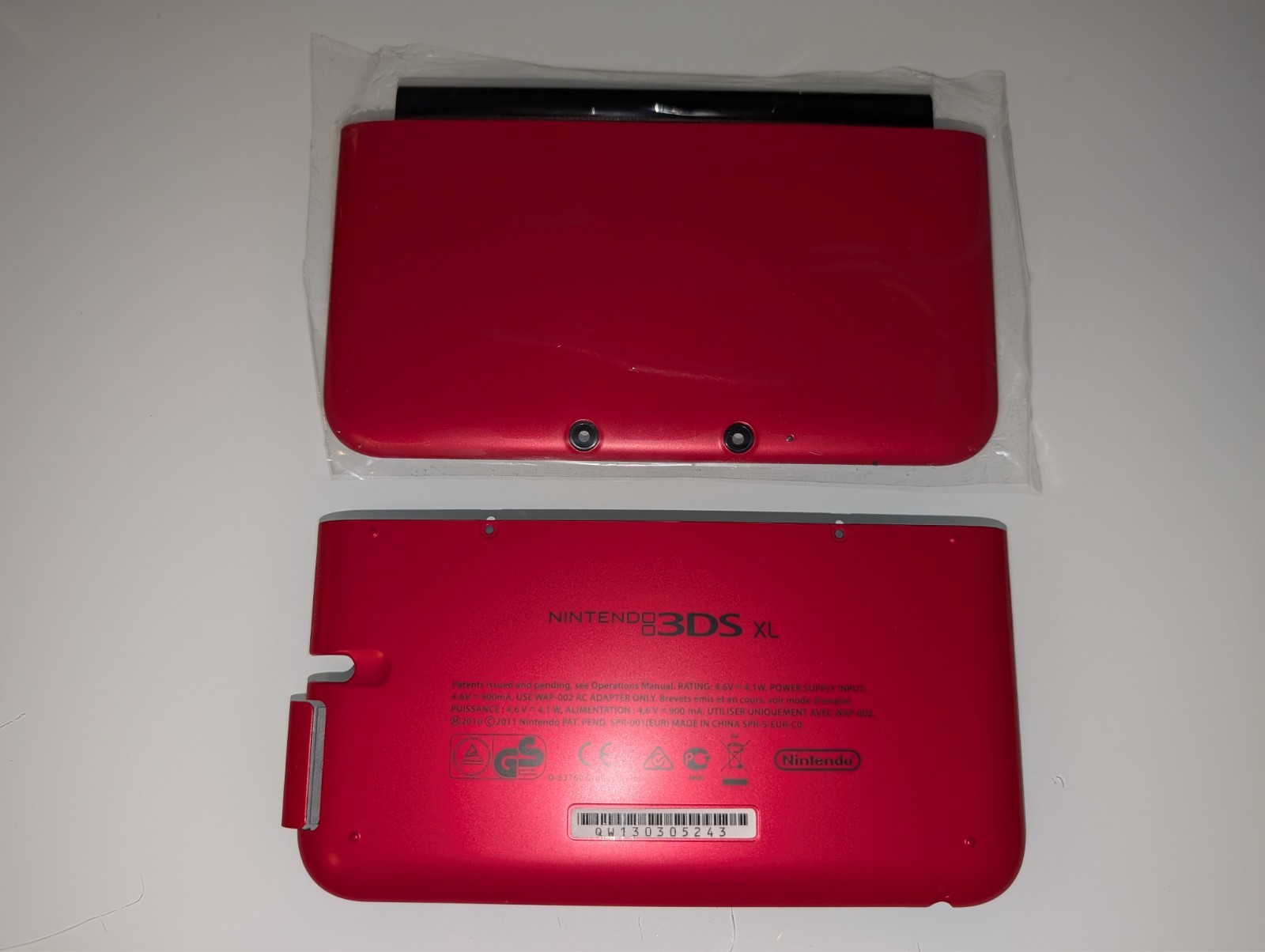 Nintendo 3DS XL Shell Replacement Original OEM Red Black White Restoration Kit