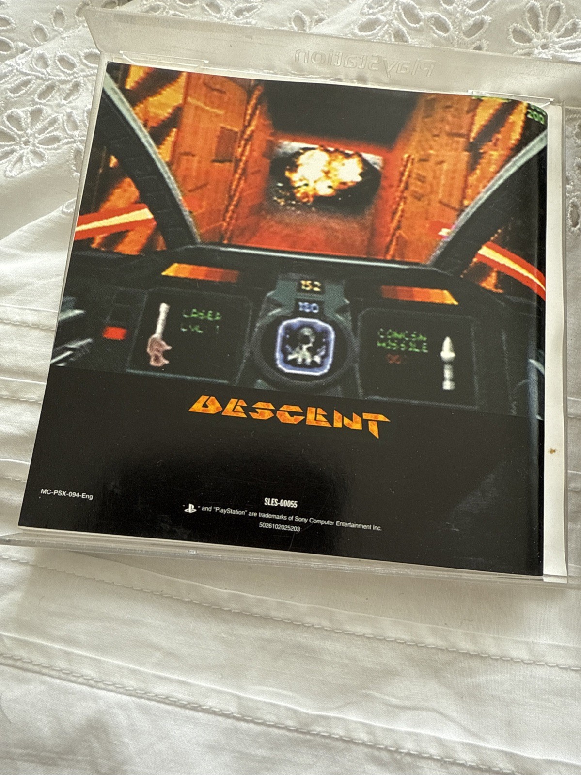 1996 Interplay Productions Descent PS1 PlayStation Game + Manual