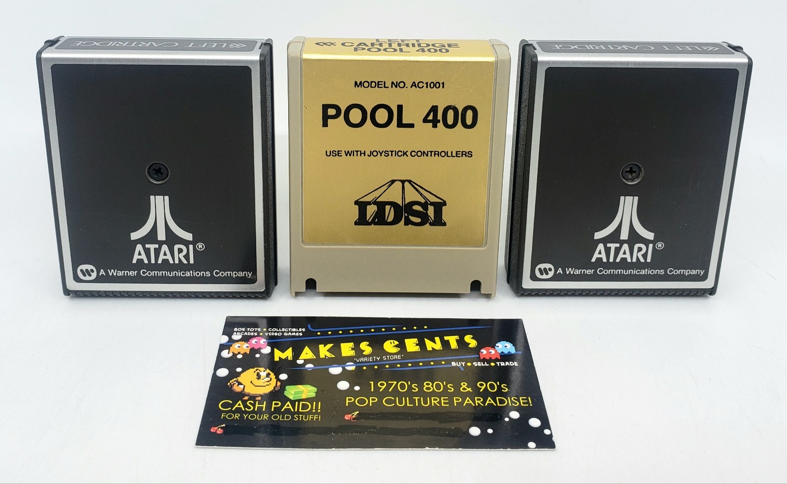Lot of 3 – Atari Game Carts for 400/800 Galaxian, Pool & Space Invaders