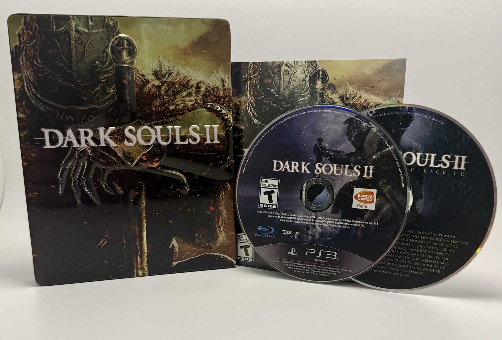 Dark Souls II: Black Armor Edition (PS3, 2014) Complete Steelbook + Soundtrack