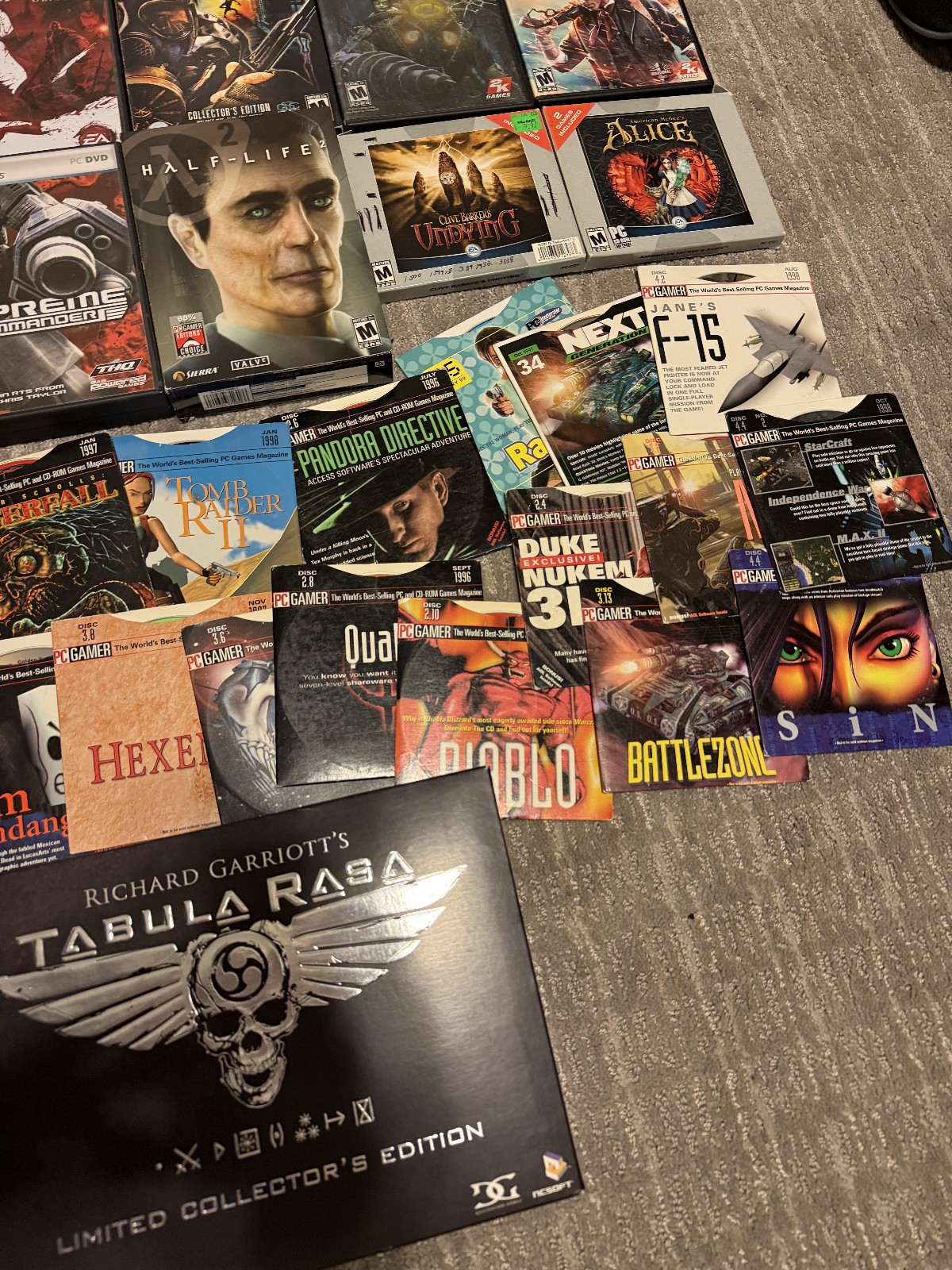 PC Vintage Video Game Mega Lot 25 total Used Bioshock Quake Doom Half Life demos