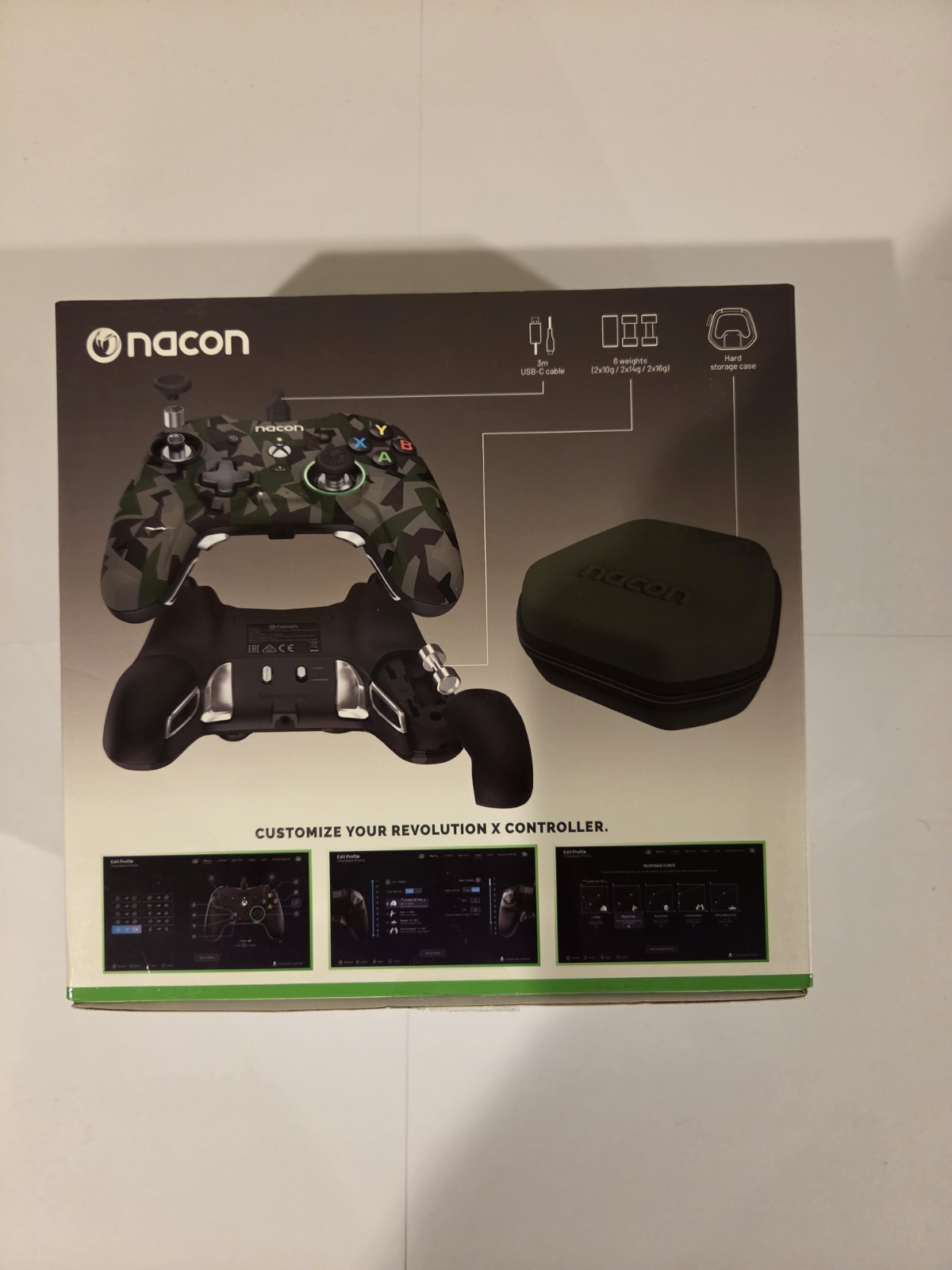 Nacon Revolution X Limited Edition Camo Wired USB-C Controller w/ Case. CIB