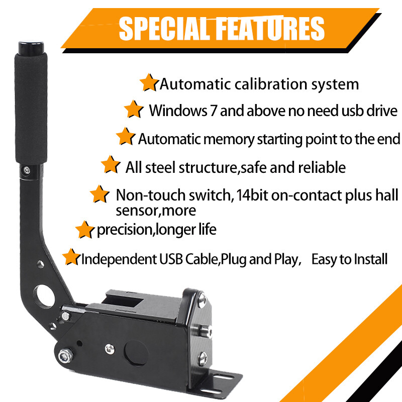 for PC Windows for Sim Racing Games G25/G27/G29/T500 14Bit USB Handbrake