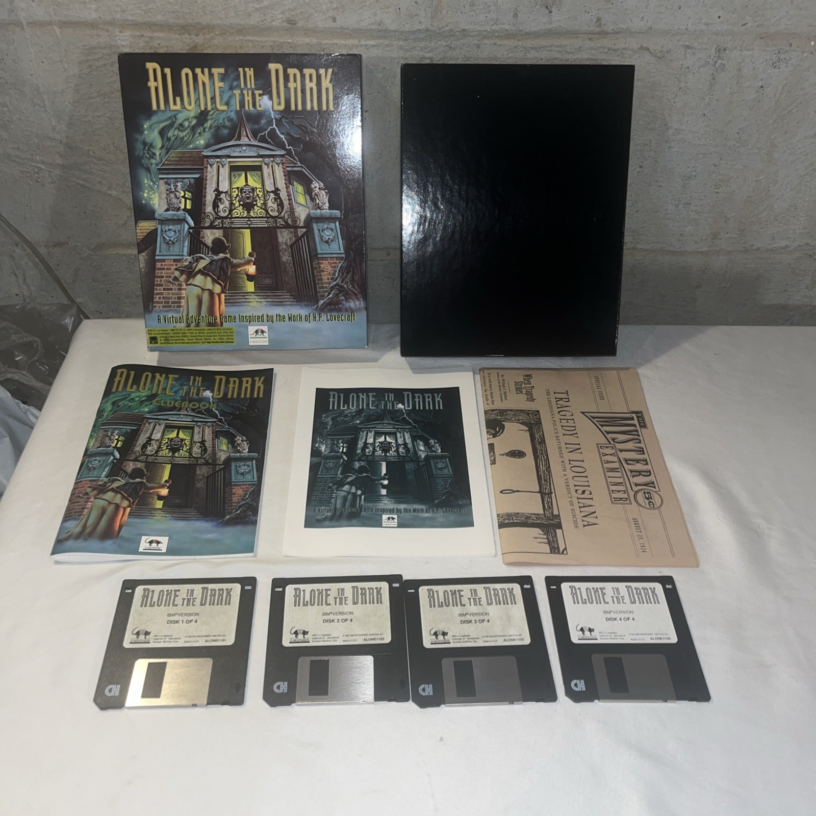 Alone in the Dark (PC, 1993) Big Box Completely 4 3.5” Disks Tested