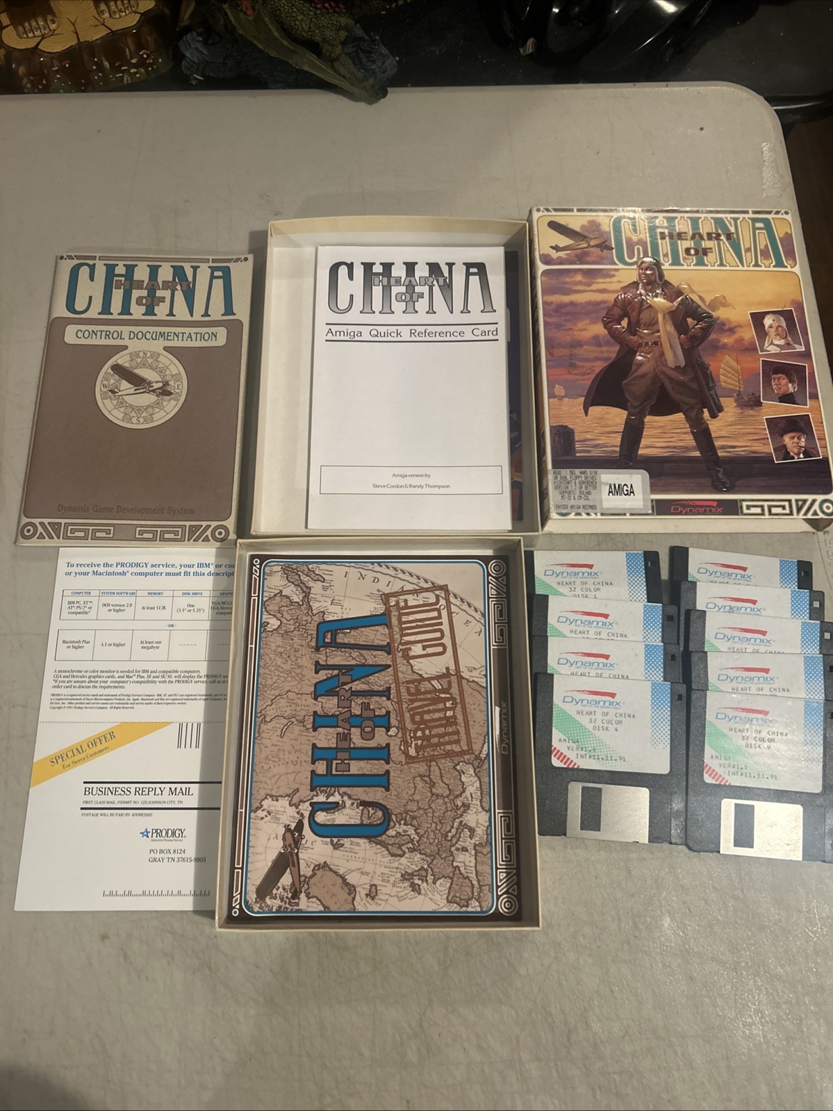 Heart Of China BIG BOX PC Amiga 3.5″ Floppy Big Box Adventure Game Dynamix CIB