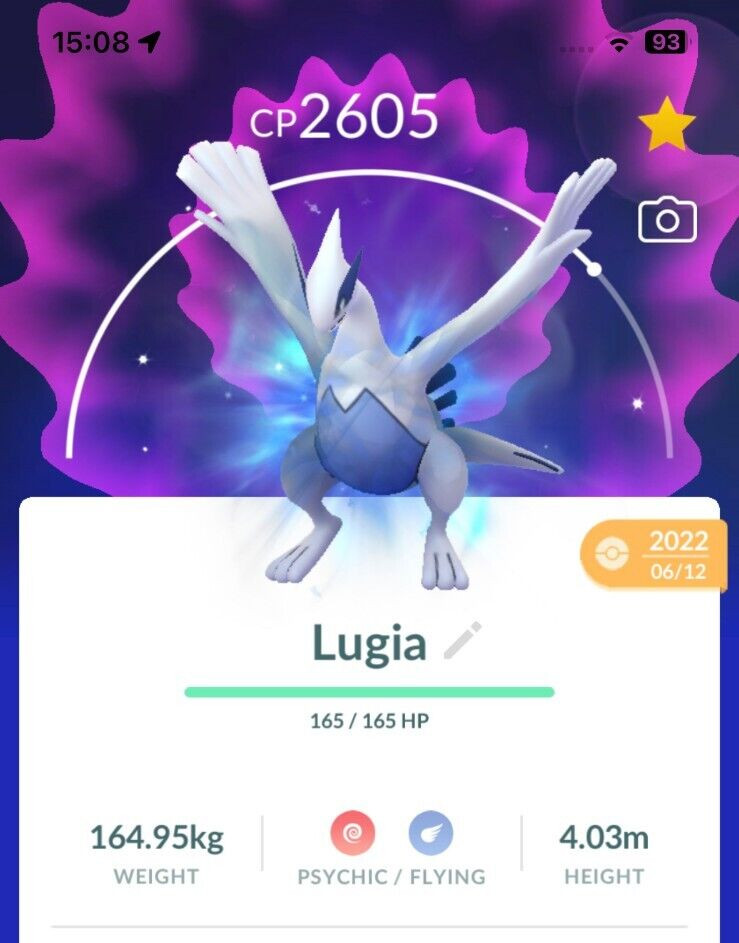 Lugia APEX Purified – Trade 20kStardust – Read Description