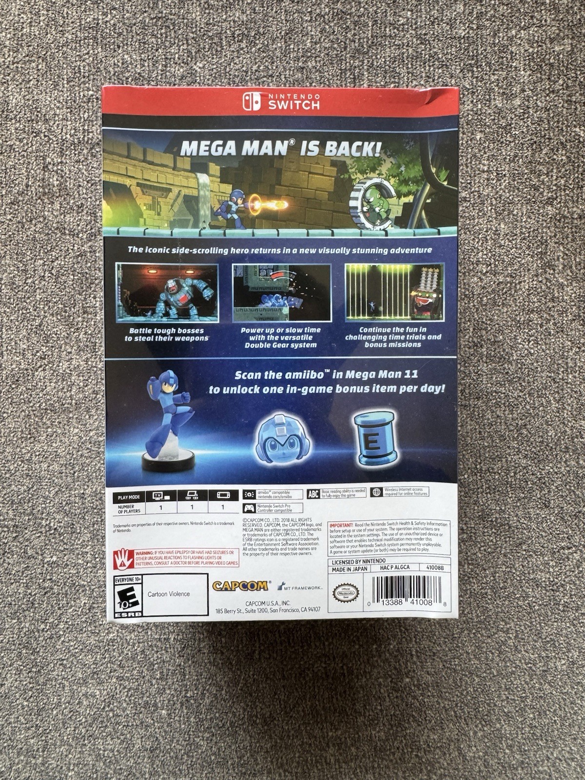 Mega Man 11 Amiibo Edition Nintendo Switch SEALED Complete Capcom Rare