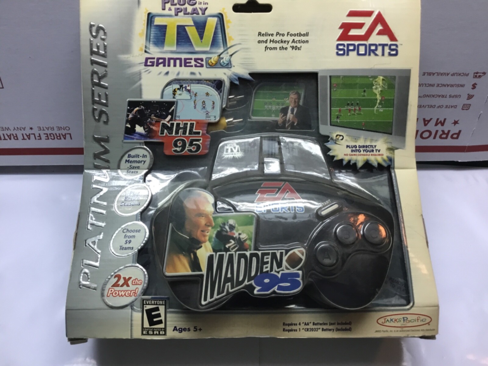 John Madden 95 NFL NHL Plug In Play Game EA SPORTS Jakks Pacific sealed