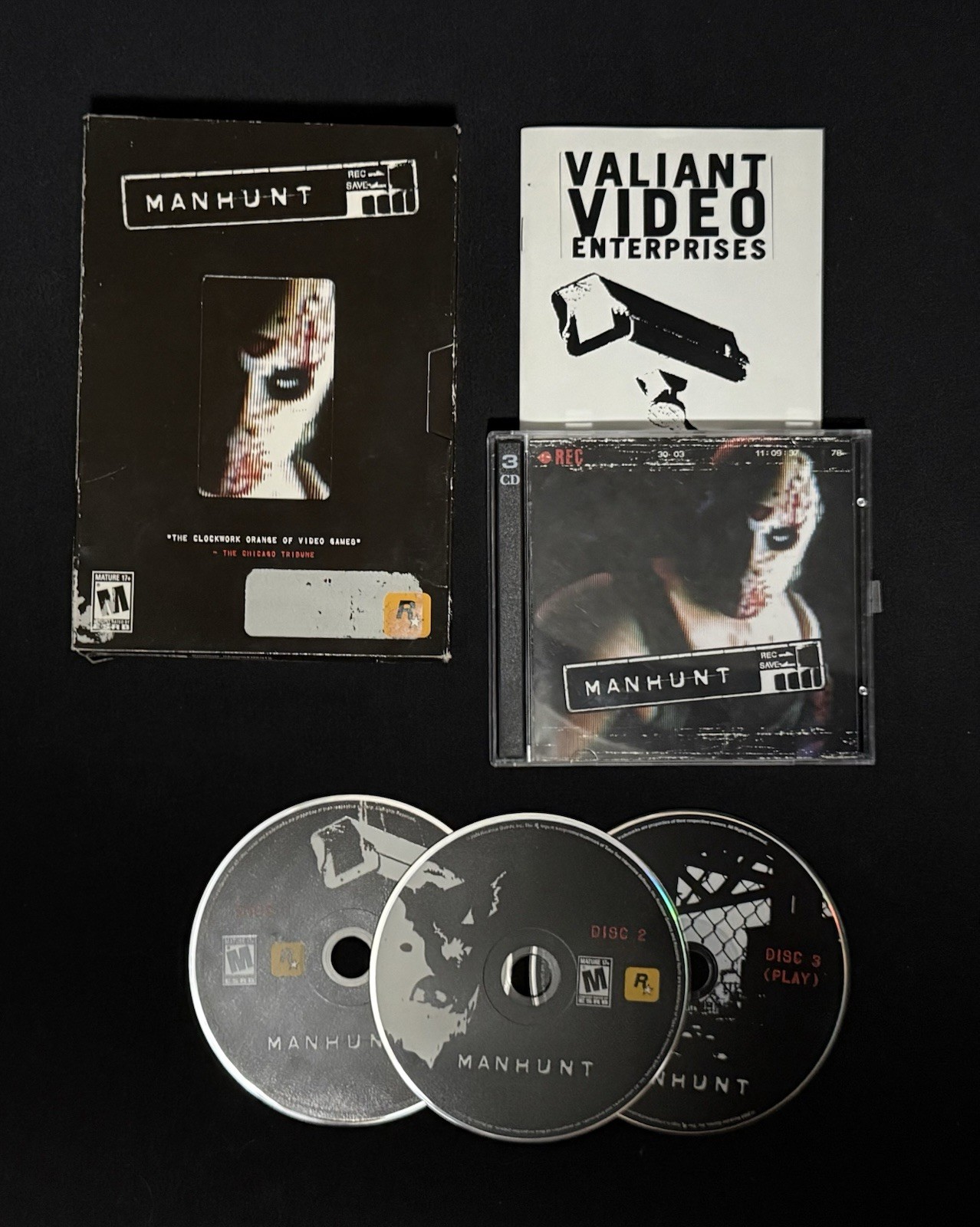 Manhunt (PC, 2004) Rockstar Games Big Box PC Game VHS Style Box
