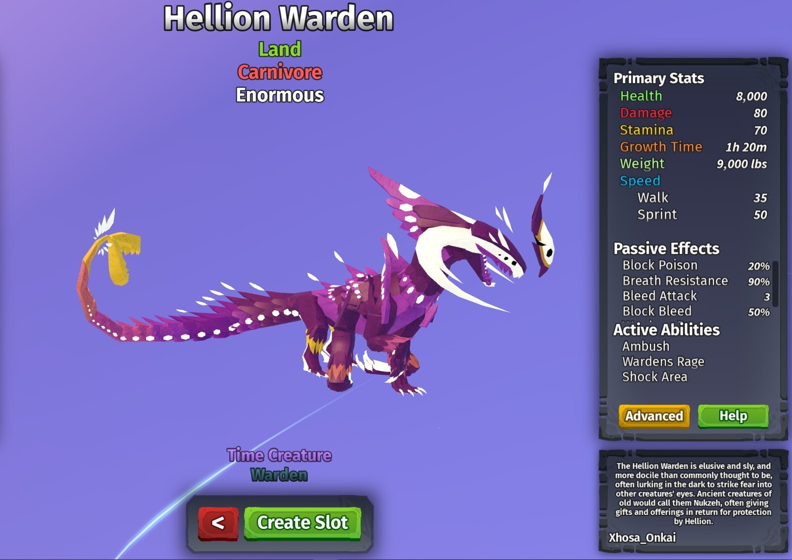 Hellion Warden Species | Creatures of Sonaria | Roblox