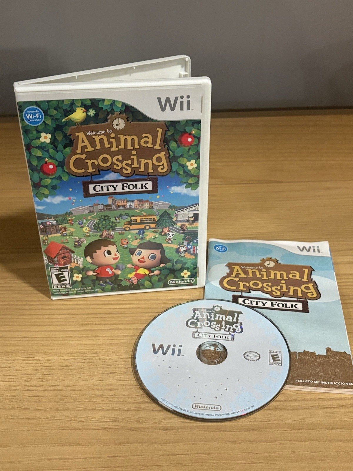 Animal Crossing: City Folk Nintendo Wii Complete with Manual CIB Tested