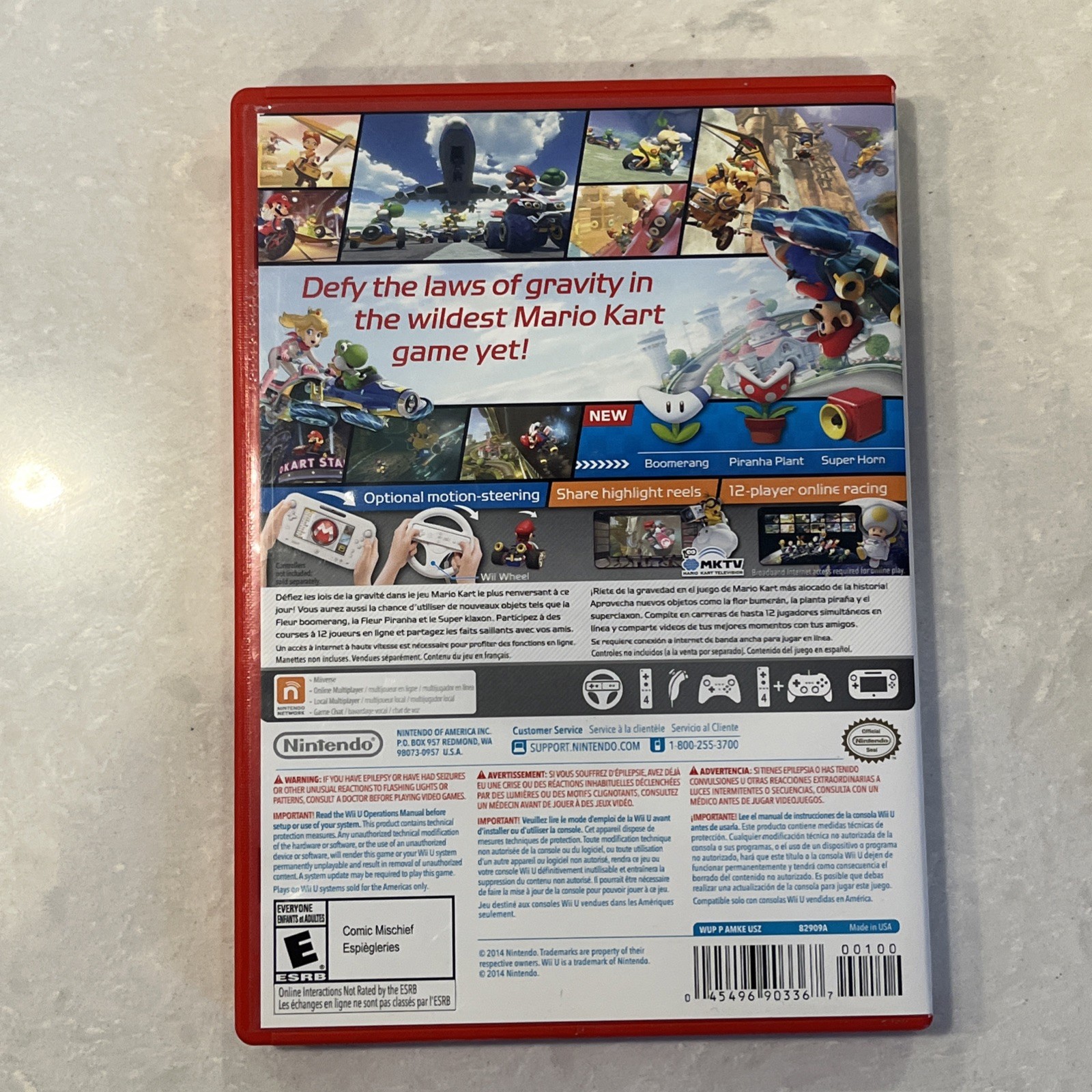 SUPER MARIO KART 8 WII U NINTENDO WIIU WII U GAME & CASE EXCELLENT SHAPE NES HQ