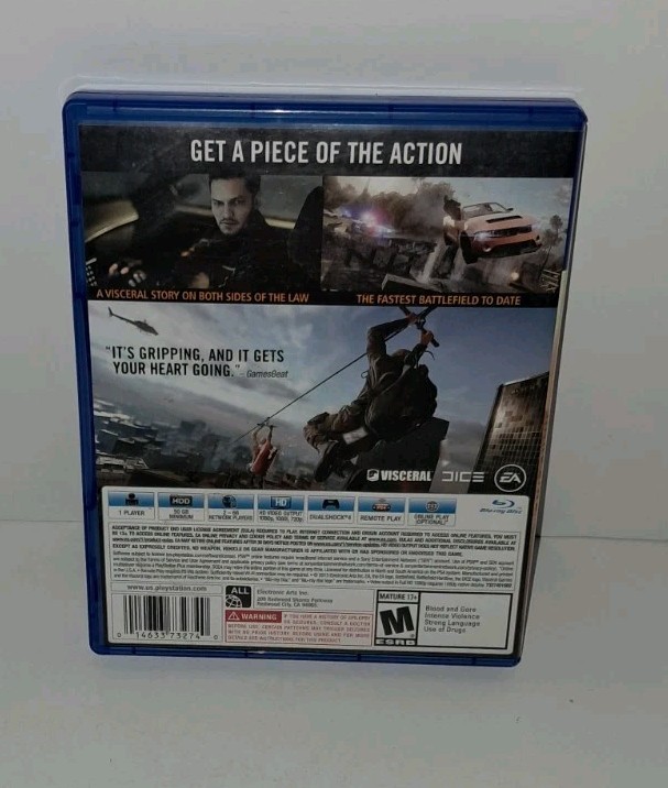 Battlefield Hardline PS4 Playstation Complete Shooter – Mint Condition