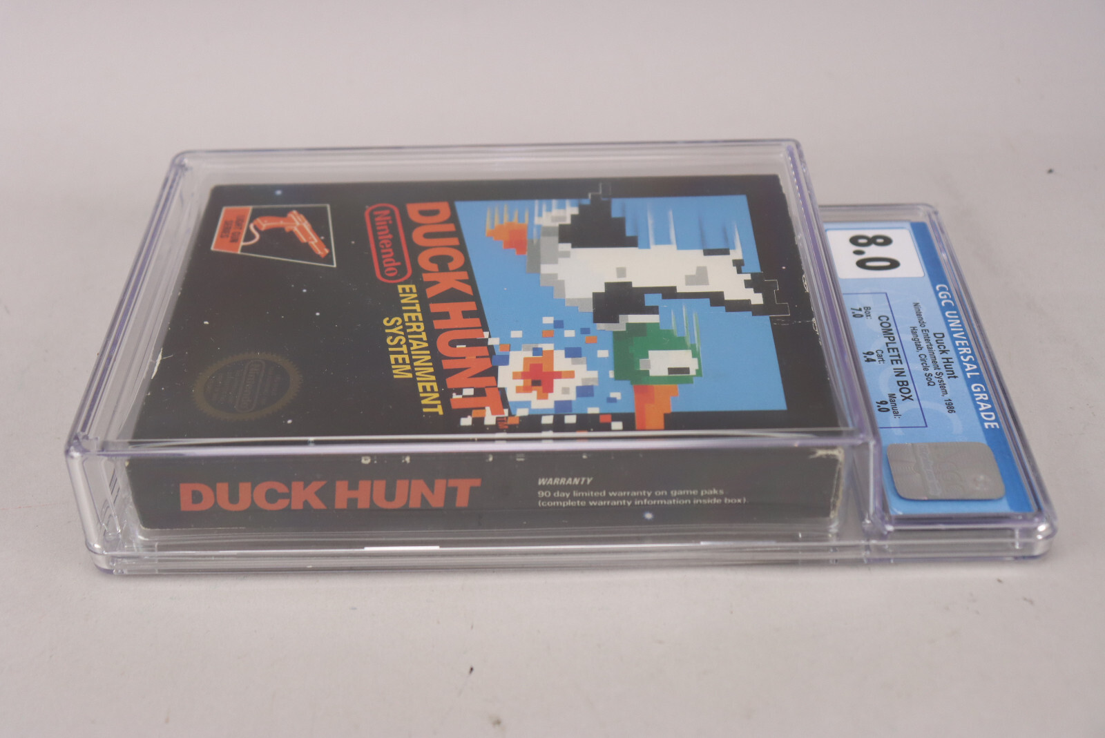 Duck Hunt Nintendo NES 1986 CIB Complete in Box w/Manual CGC Graded 8.0 9.4 Cart