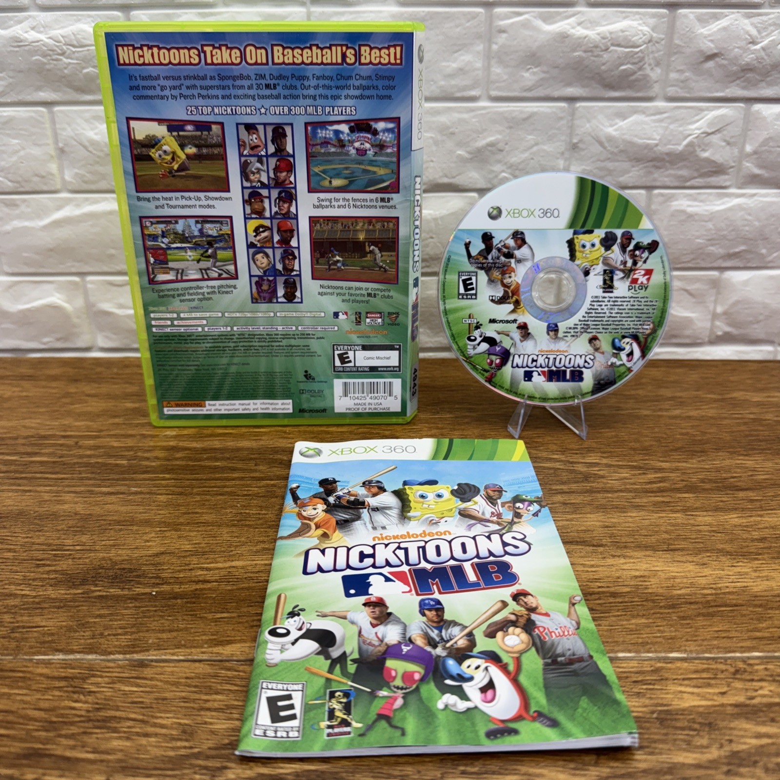 Nicktoons MLB (Microsoft Xbox 360, 2011) CIB Refurbished 1 Yr Warranty Tested