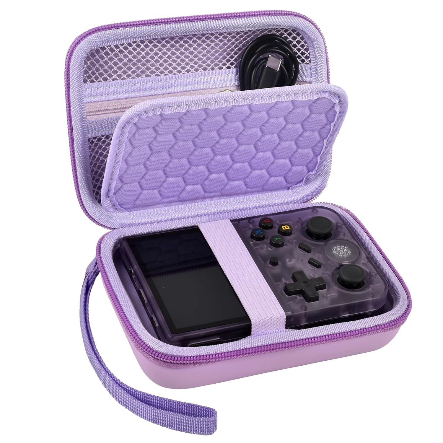 Shockproof and Waterproof Handheld Game Console Case with Accessories Pouch