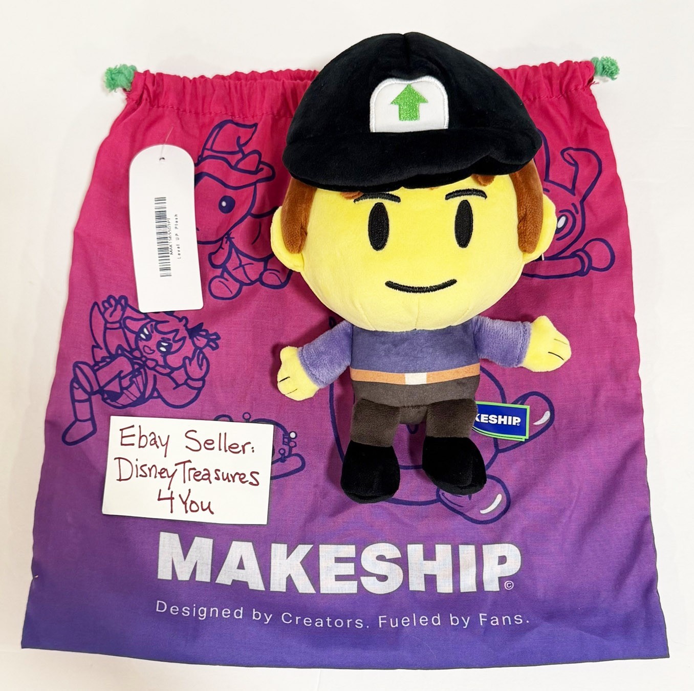 Makeship Level UP Nelly Plush Mario Video Game YouTube Artist Animator Rare NEW