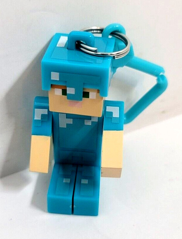 Minecraft Figures Backpack/Bag Clip/Hangers Lot of 3 Steve Sword Villager