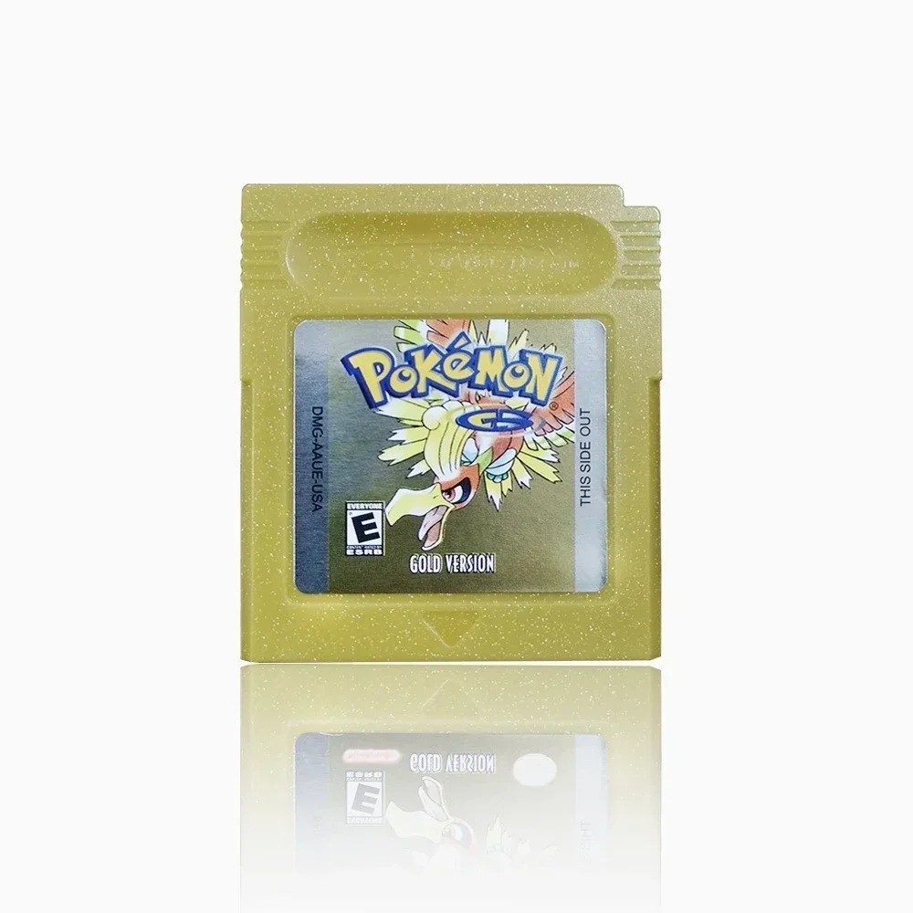 Pokemon 16-Bit GBC Game Cartridge Card Blue Crystal Gold Green Red Silver Yellow
